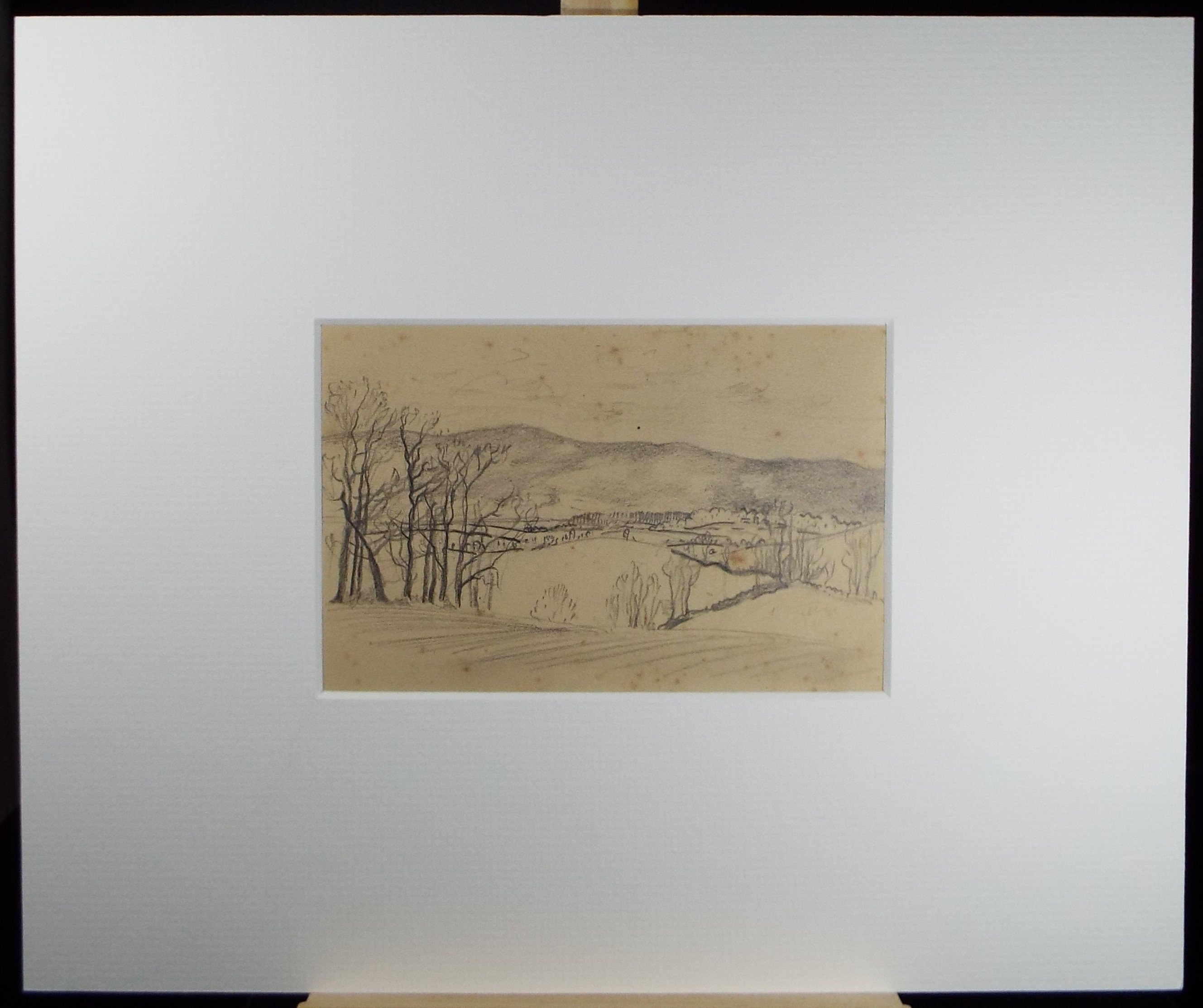 Original Pencil Sketch, Michael Lyne (1912-1989), 'Country View', Mid 20th Century