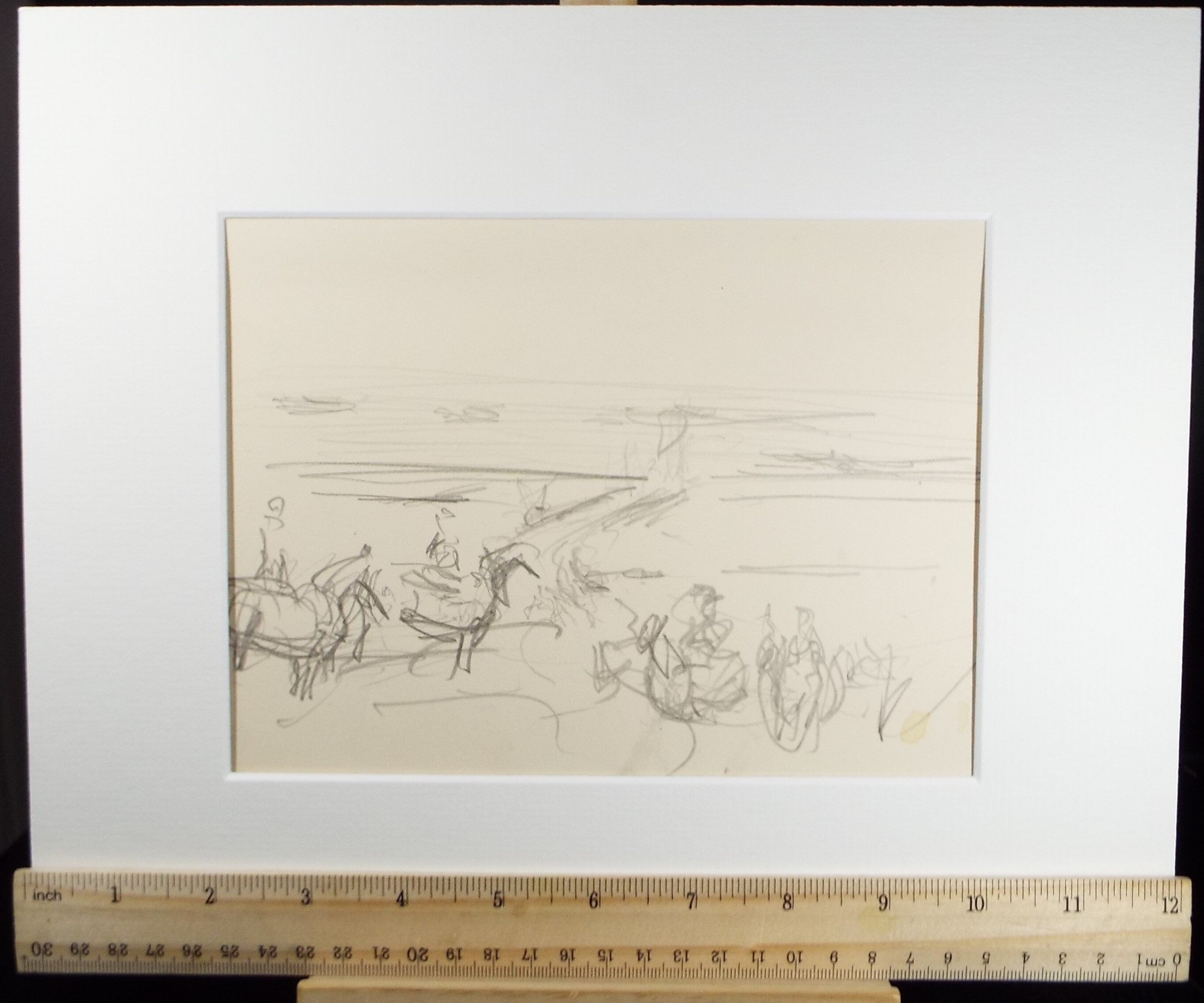 Original Pencil Sketch, Michael Lyne (1912-1989), 'The Hunt', Mid 20th Century