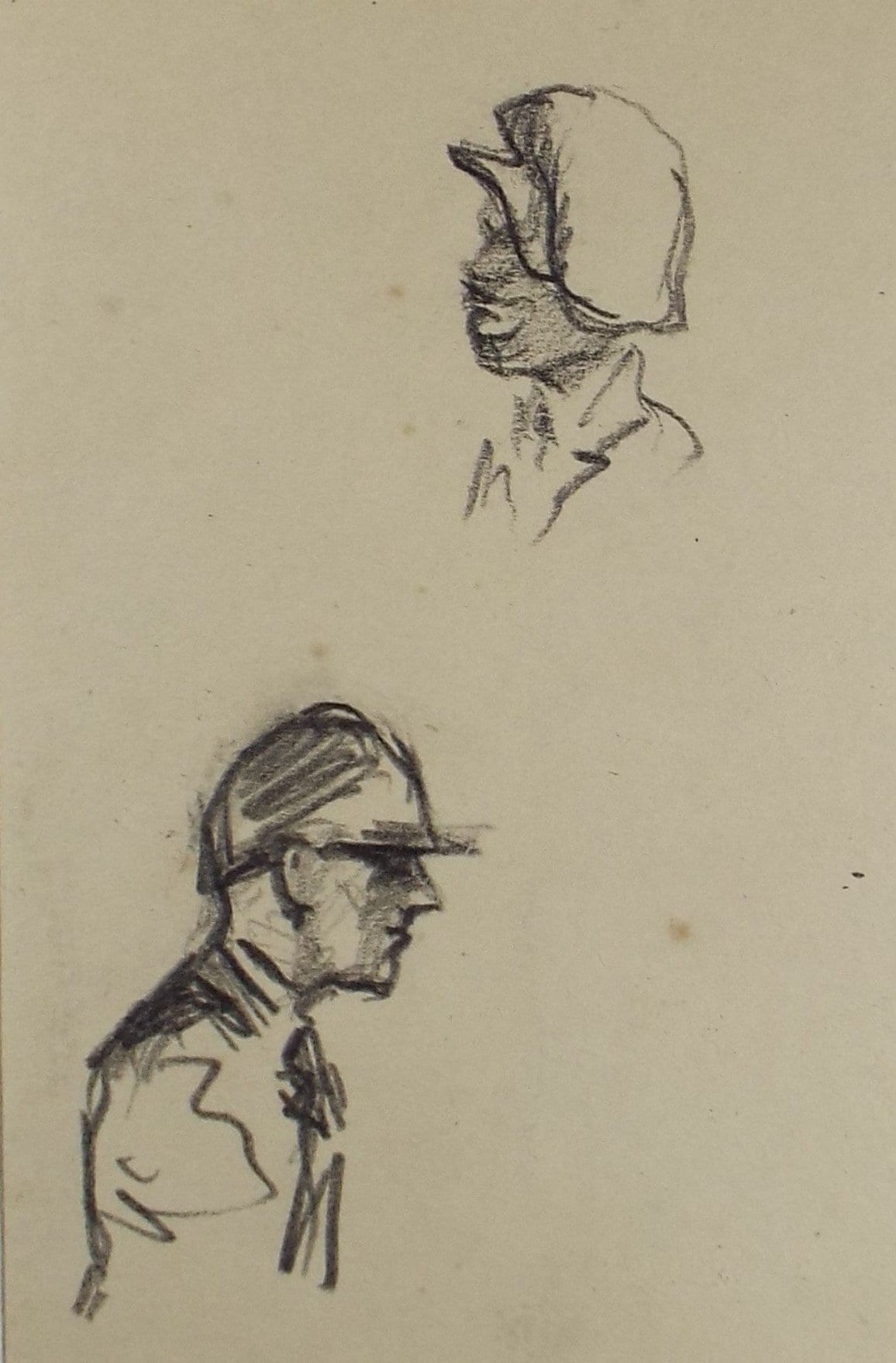 Original Pencil Sketch, Michael Lyne (1912-1989), 'Two Figures', Mid 20th Century