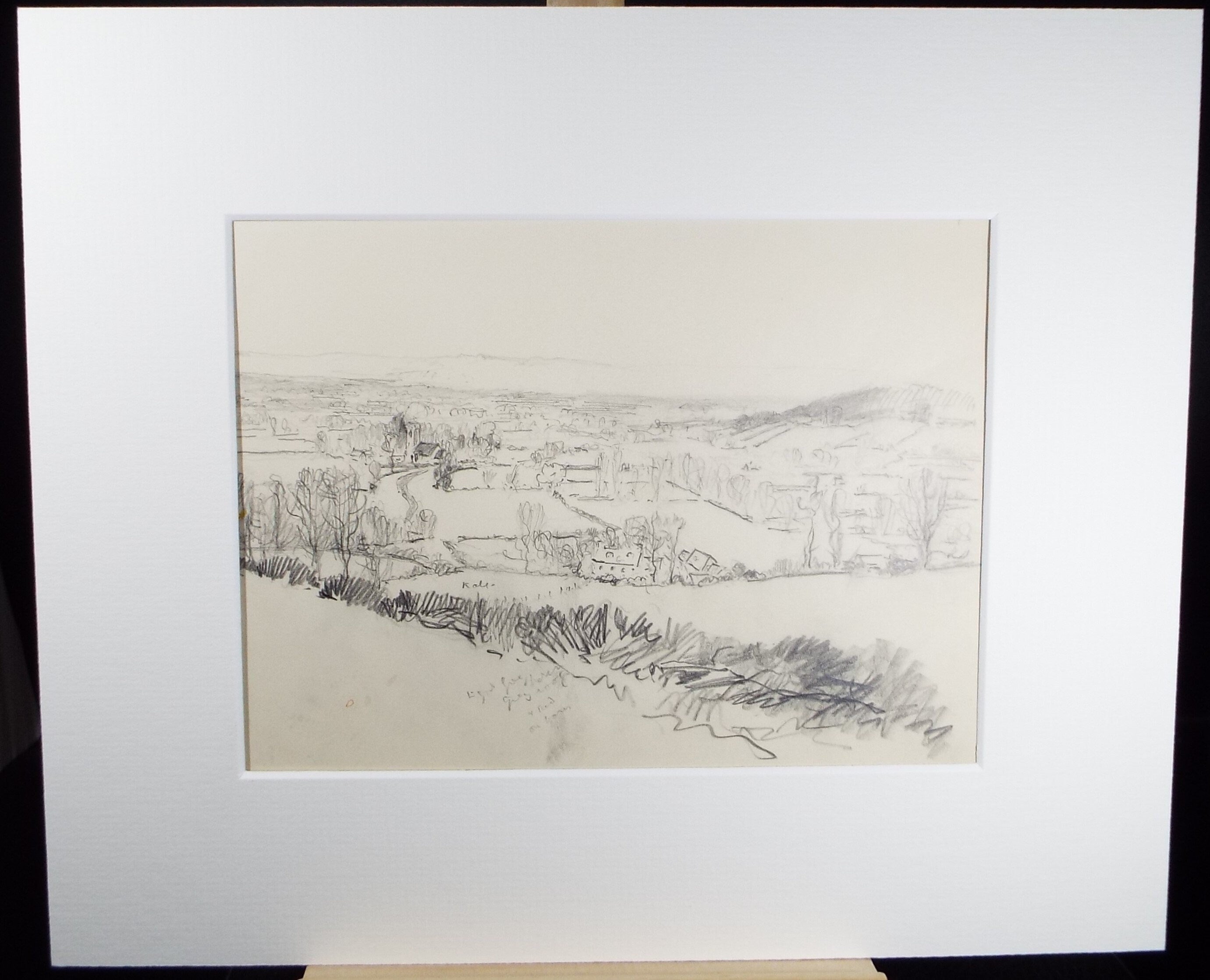 Original Pencil Sketch, Michael Lyne (1912-1989), 'Hunting Landscape', Mid 20th Century