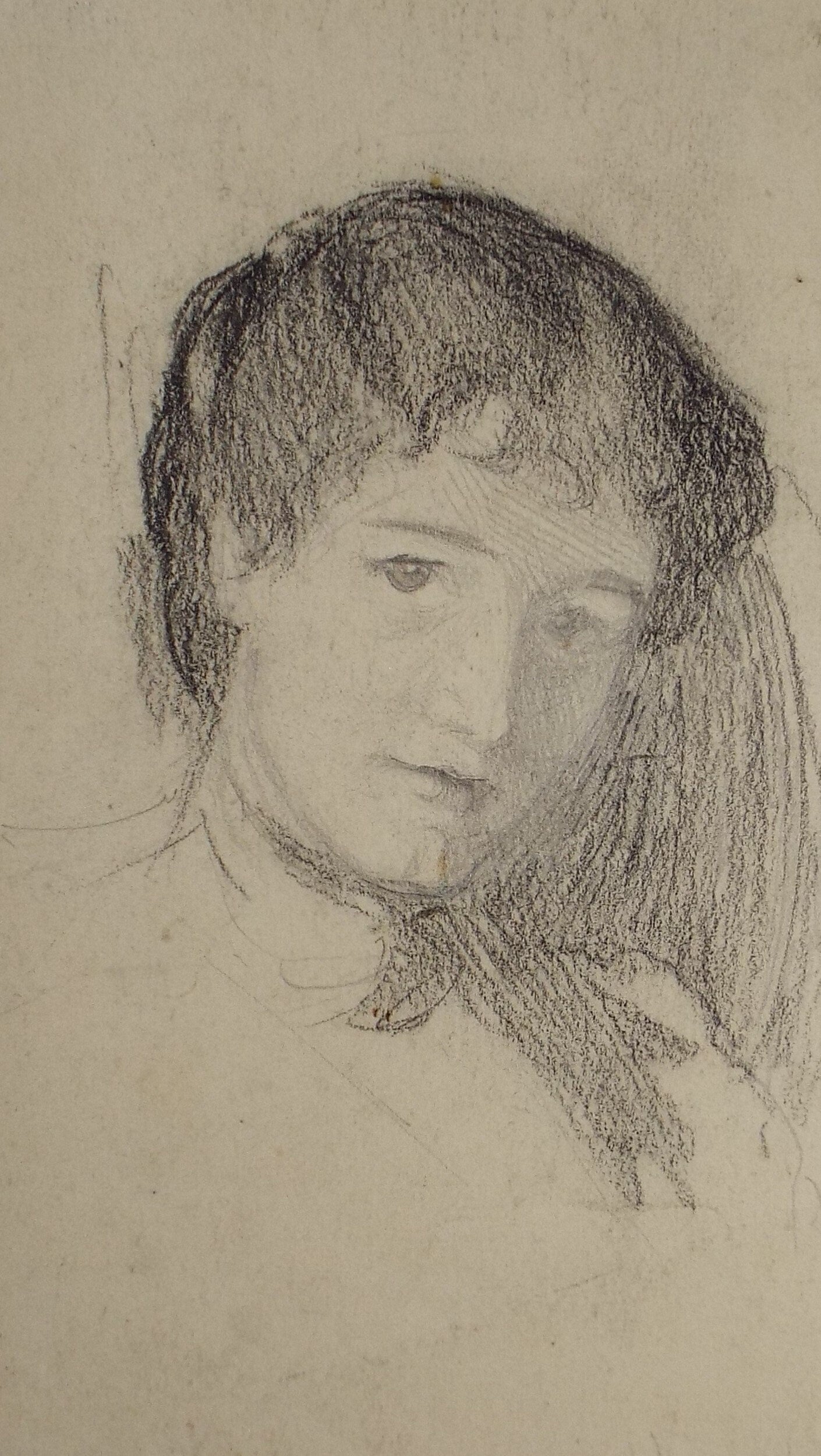 Original pencil sketch, 'Portrait of an Elegant Woman' ', Susan Beatrice Pearce (1878-1980), Circa 1910