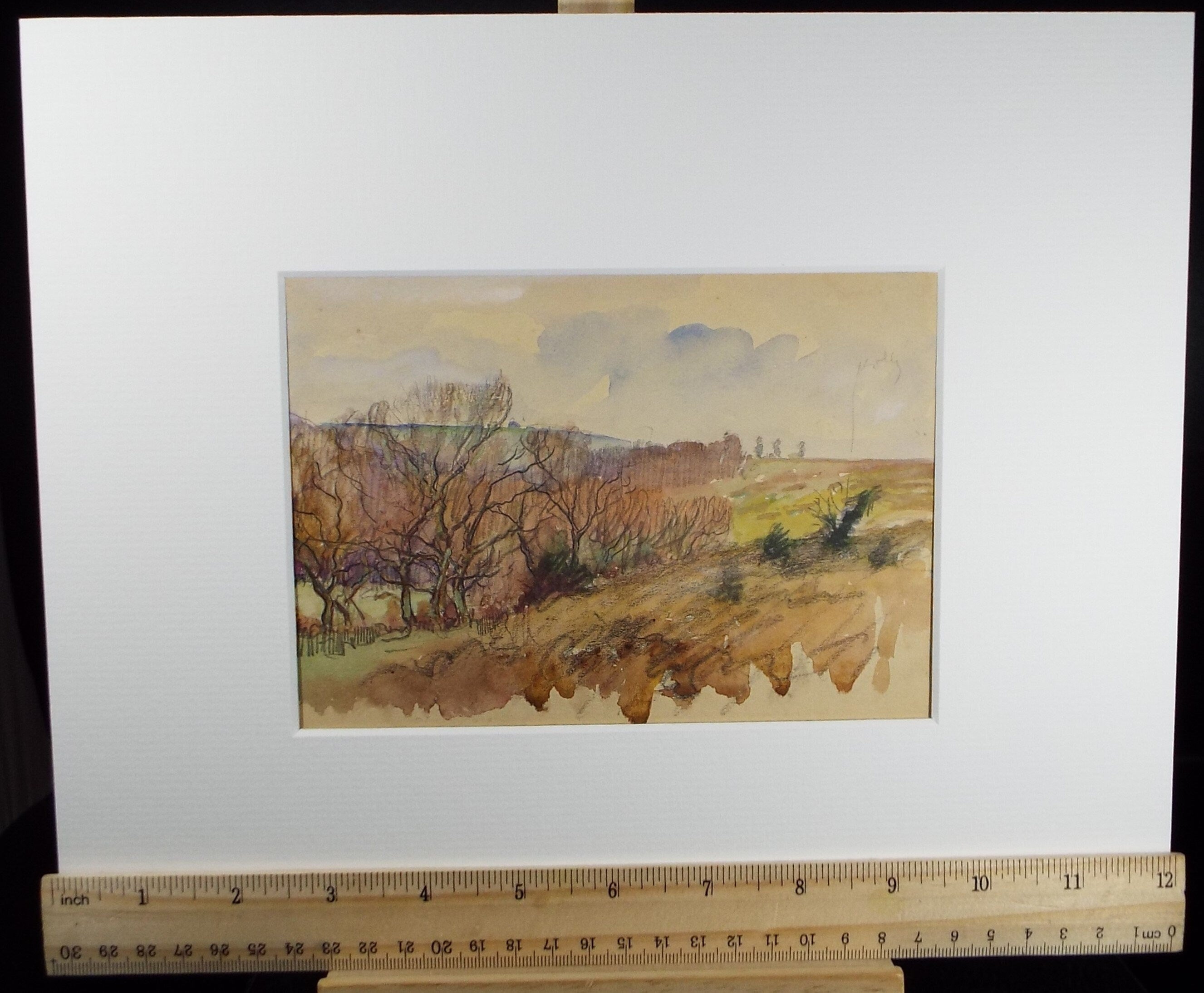 Original Watercolour Sketch, Michael Lyne (1912-1989), 'Moorside in Autumn', Mid 20th Century