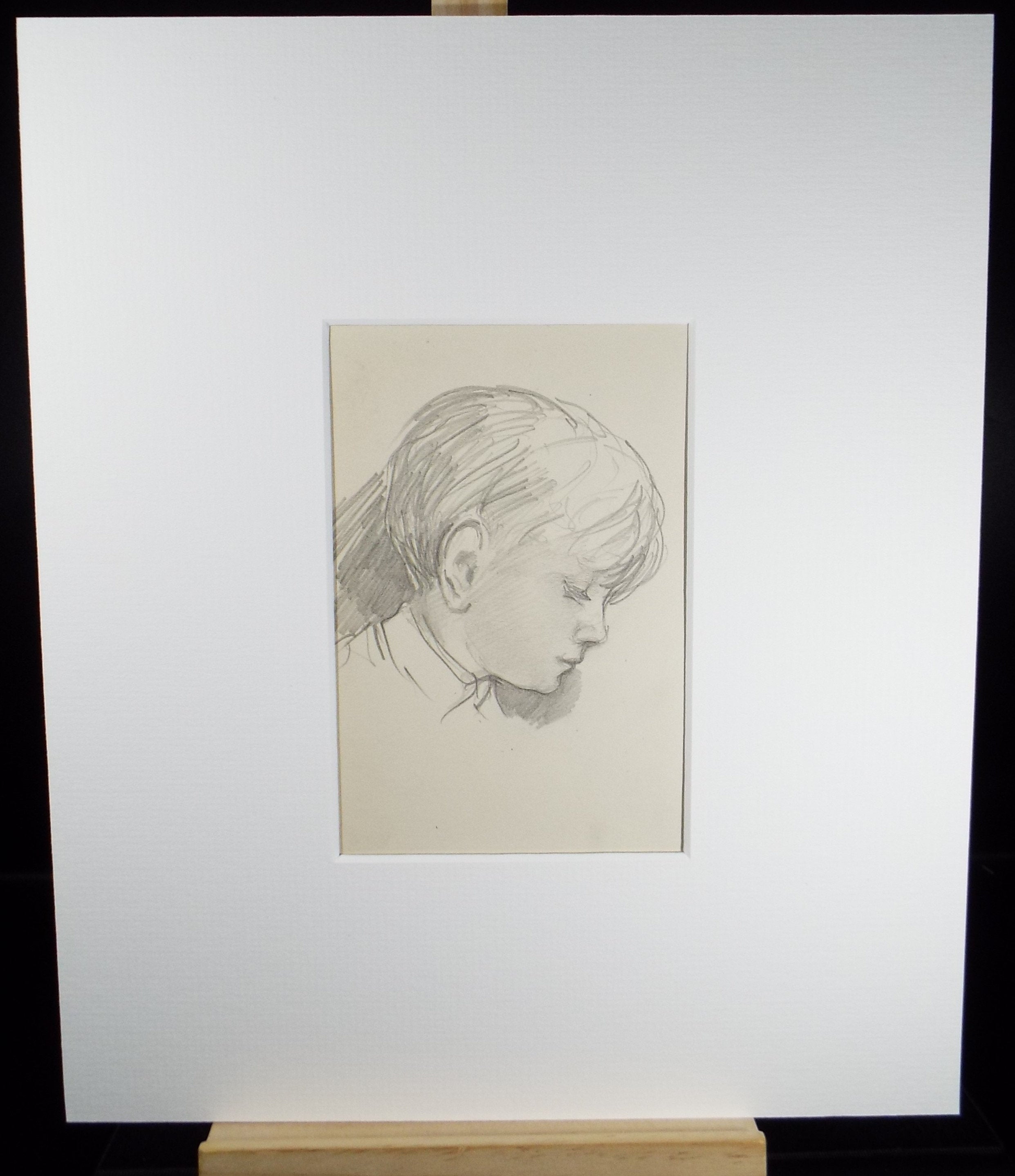 Original Pencil Sketch, Michael Lyne (1912-1989),'Study of a Boy', Mid 20th Century