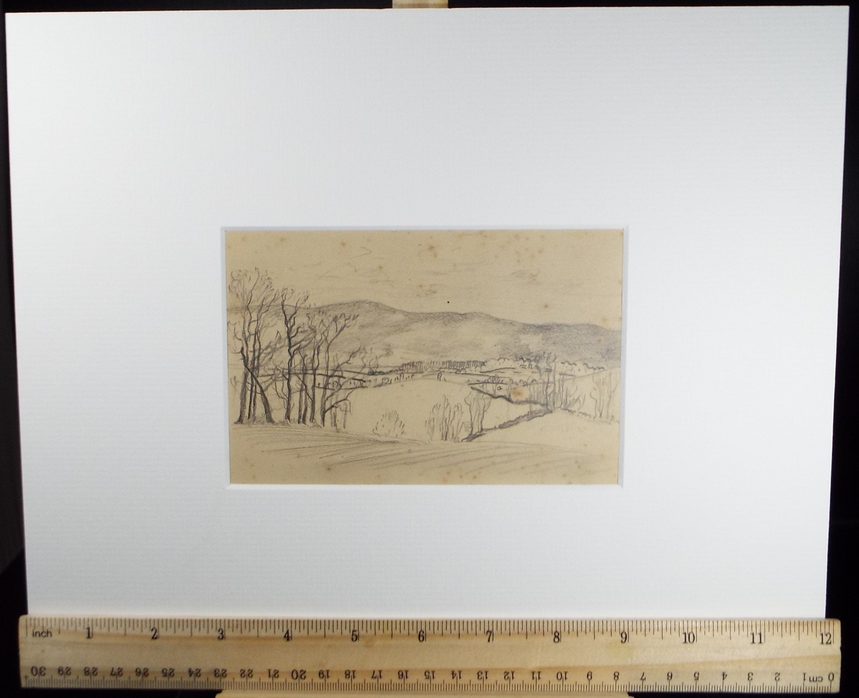 Original Pencil Sketch, Michael Lyne (1912-1989), 'Country View', Mid 20th Century