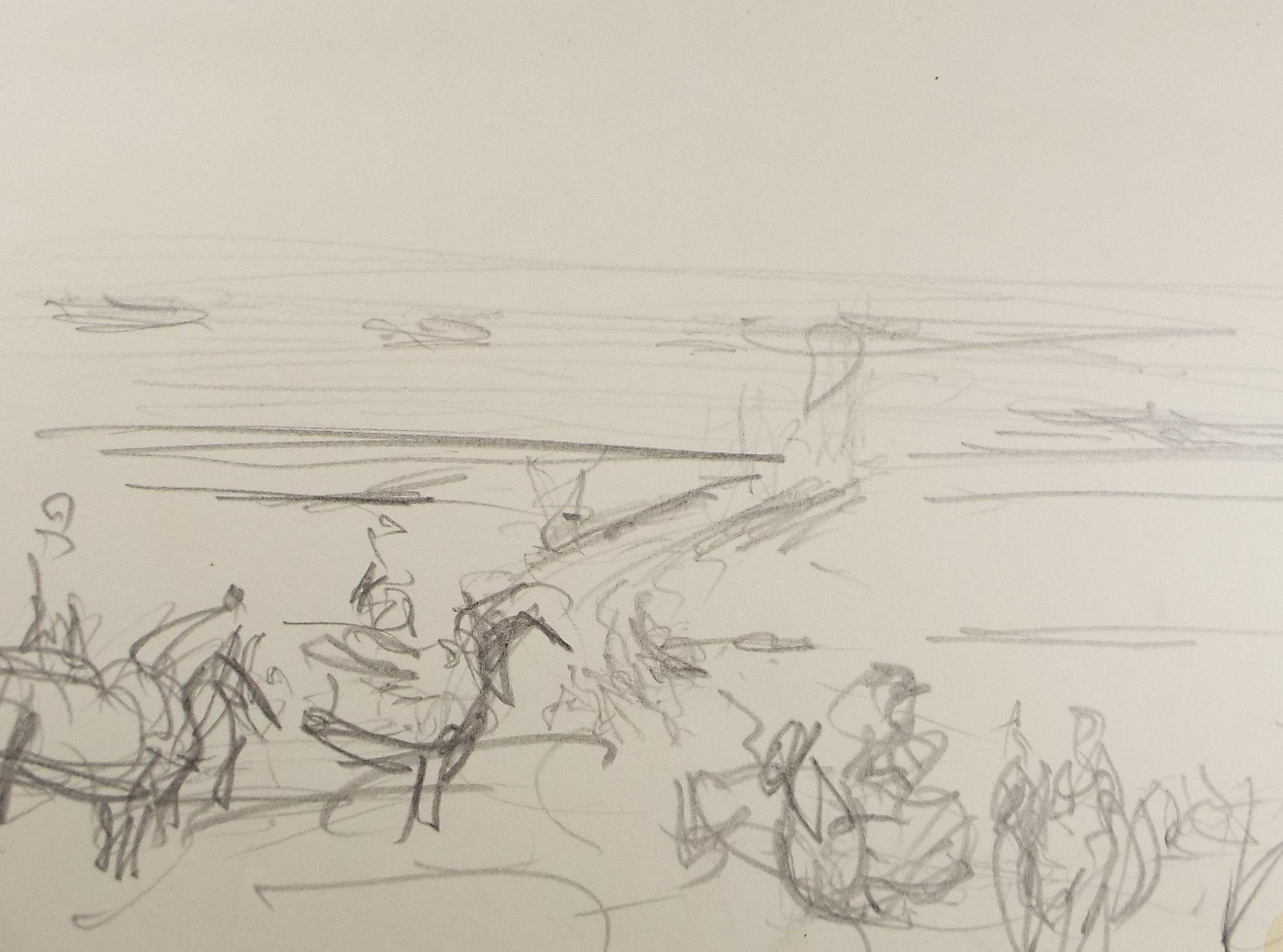 Original Pencil Sketch, Michael Lyne (1912-1989), 'The Hunt', Mid 20th Century