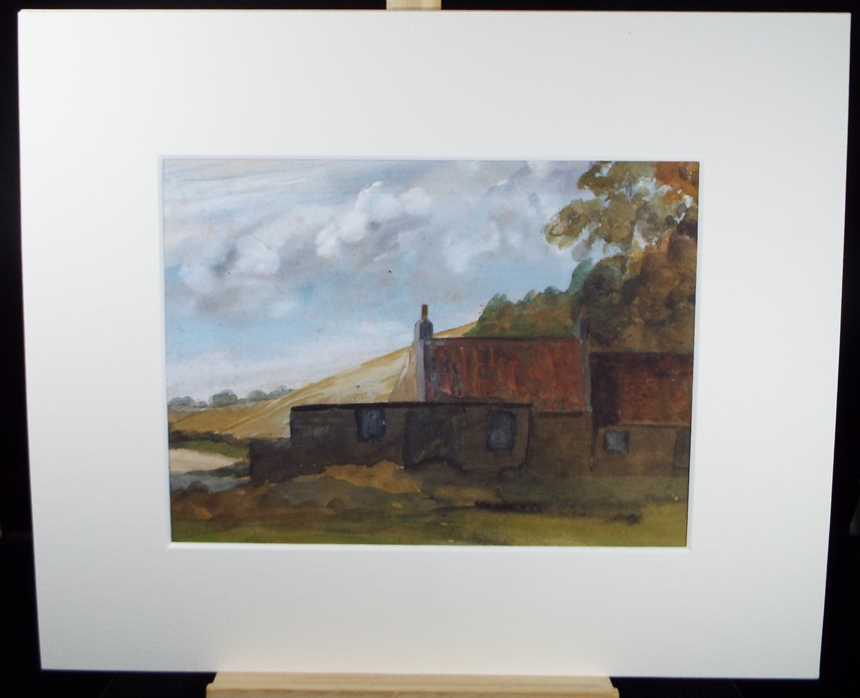 Original Watercolour on Paper, 'Near Spott- the ruined mill', circa 1950's, Helen Wrig