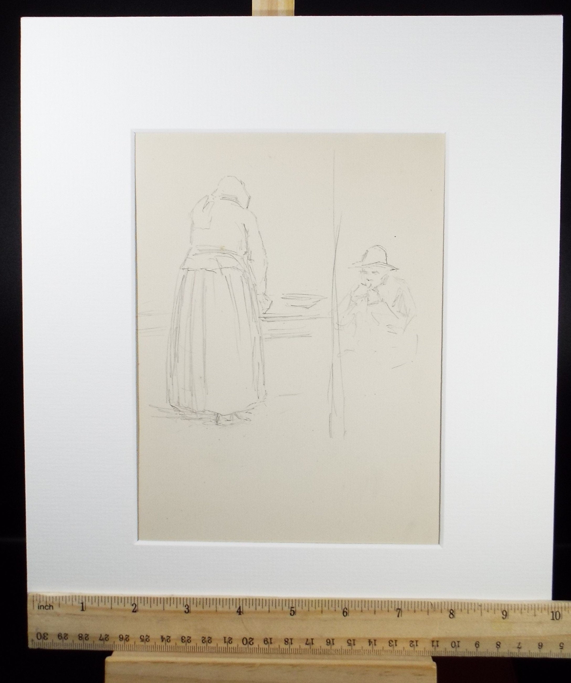 Original Pencil Sketch,'Figure Studies', Leonard Leslie Brooke (1862 - 1940), Late 19th Century