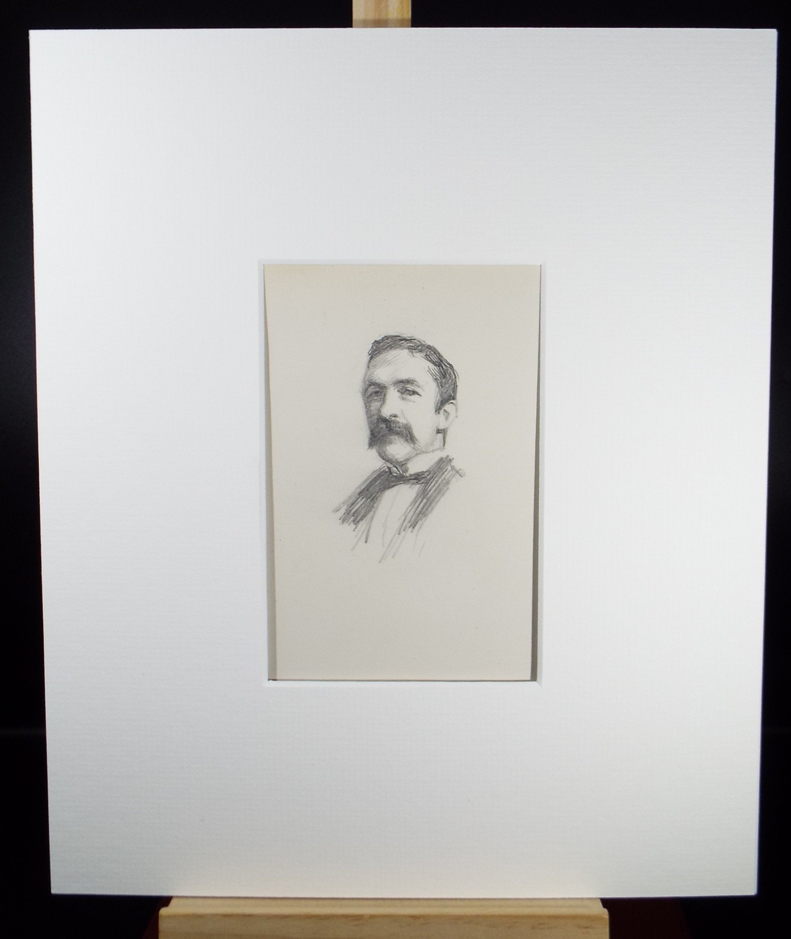 Original Pencil Sketch,'Portrait (of a rather smug) Gentleman', Leonard Leslie Brooke (1862 - 1940), Late 19th Century