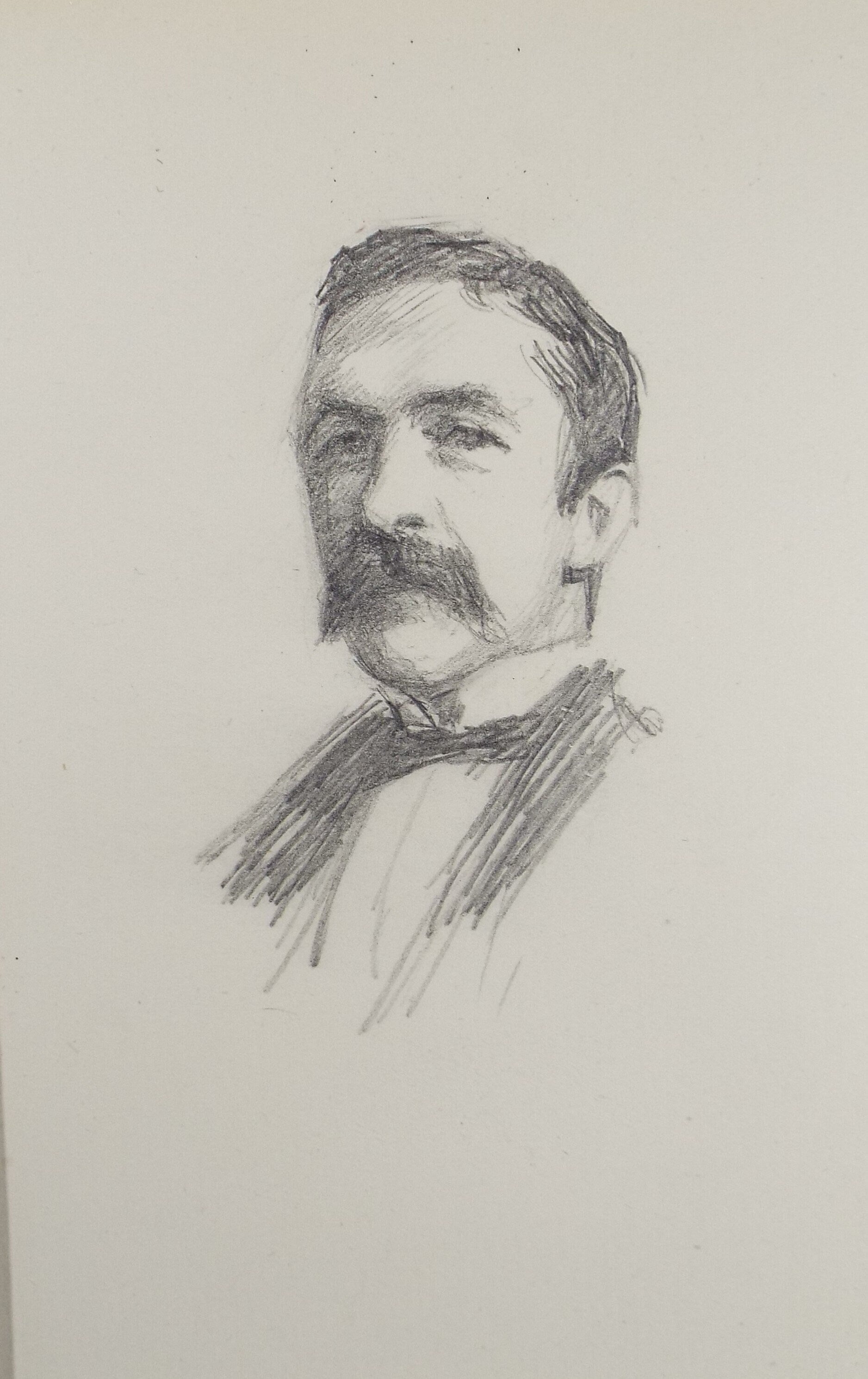 Original Pencil Sketch,'Portrait (of a rather smug) Gentleman', Leonard Leslie Brooke (1862 - 1940), Late 19th Century