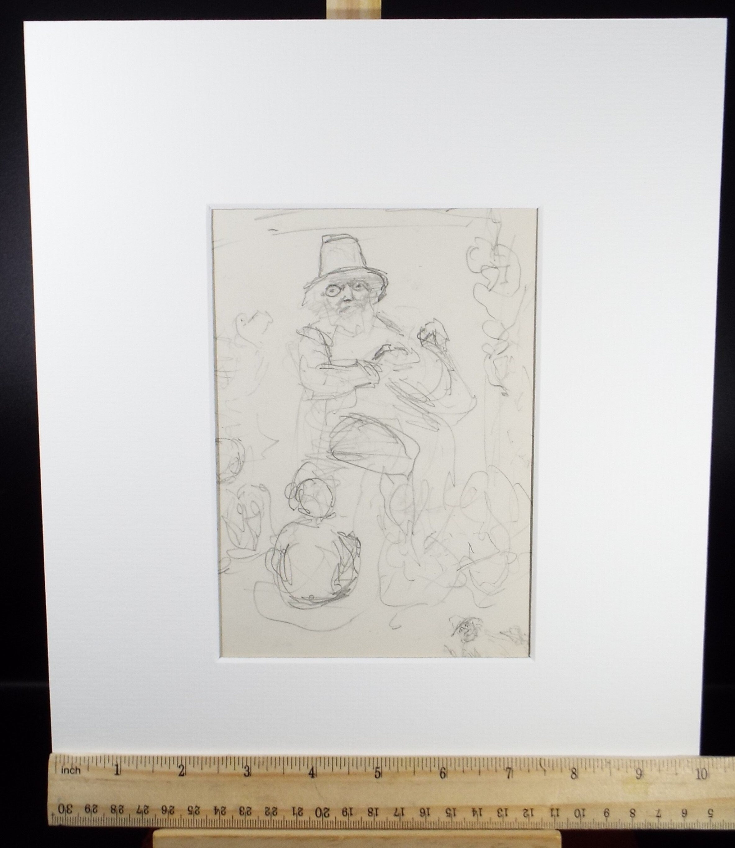 Original Pencil Sketch,'Mother Goose', Leonard Leslie Brooke (1862 - 1940), Late 19th Century