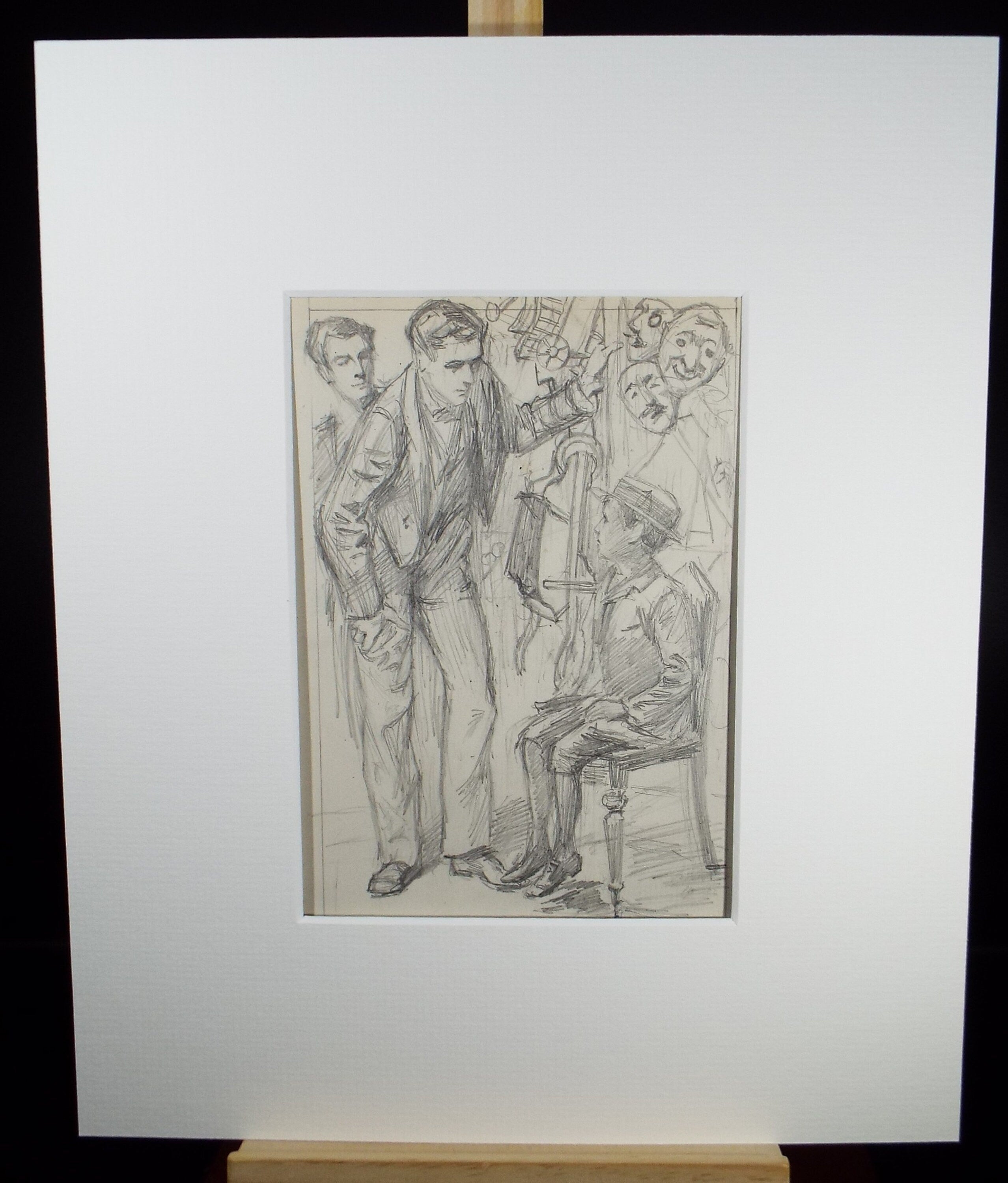 Original Pencil Sketch,'The Interrogation', Leonard Leslie Brooke (1862 - 1940), Late 19th Century