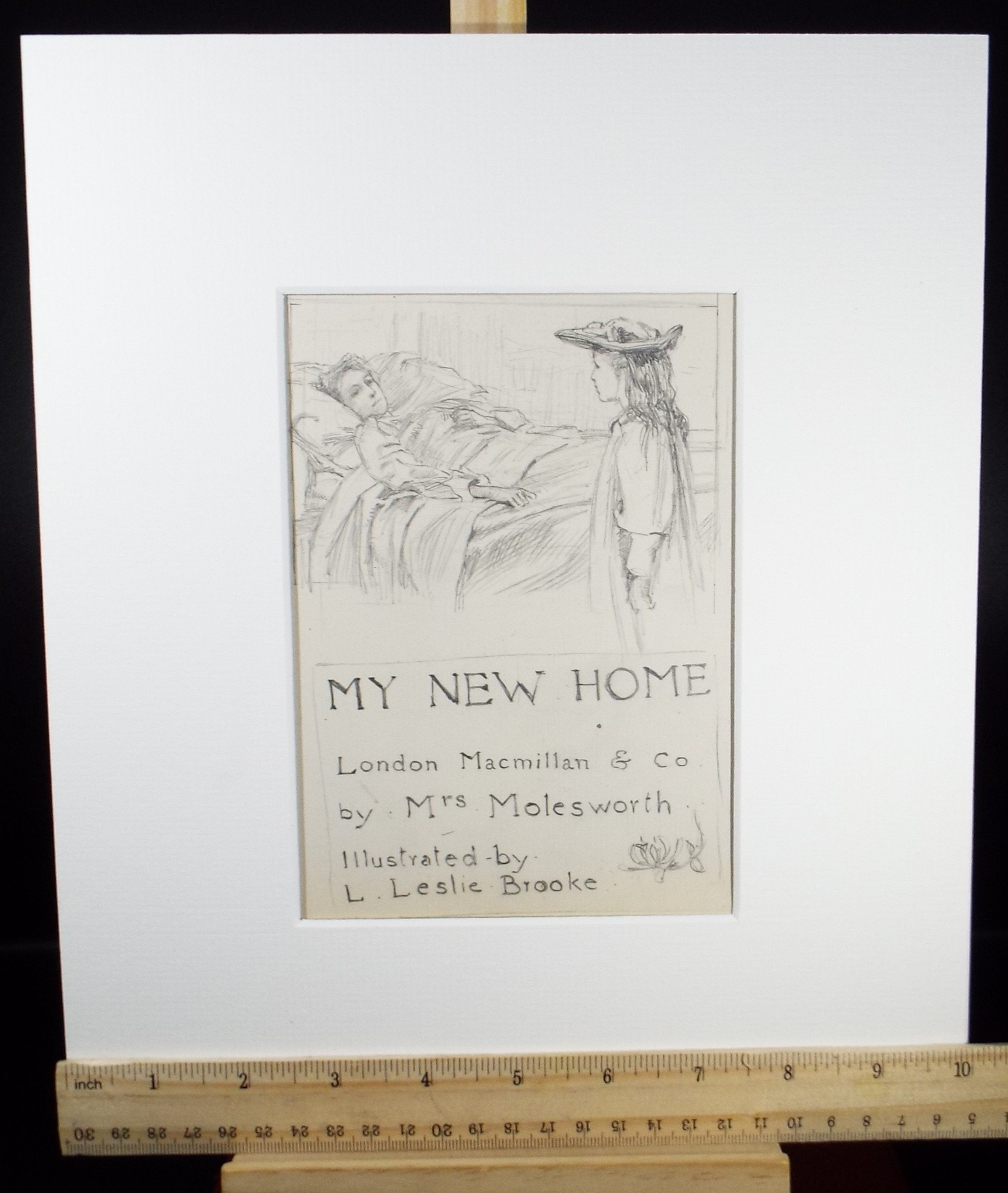 Original Pencil Sketch,'My New Home', Leonard Leslie Brooke (1862 - 1940), Late 19th Century