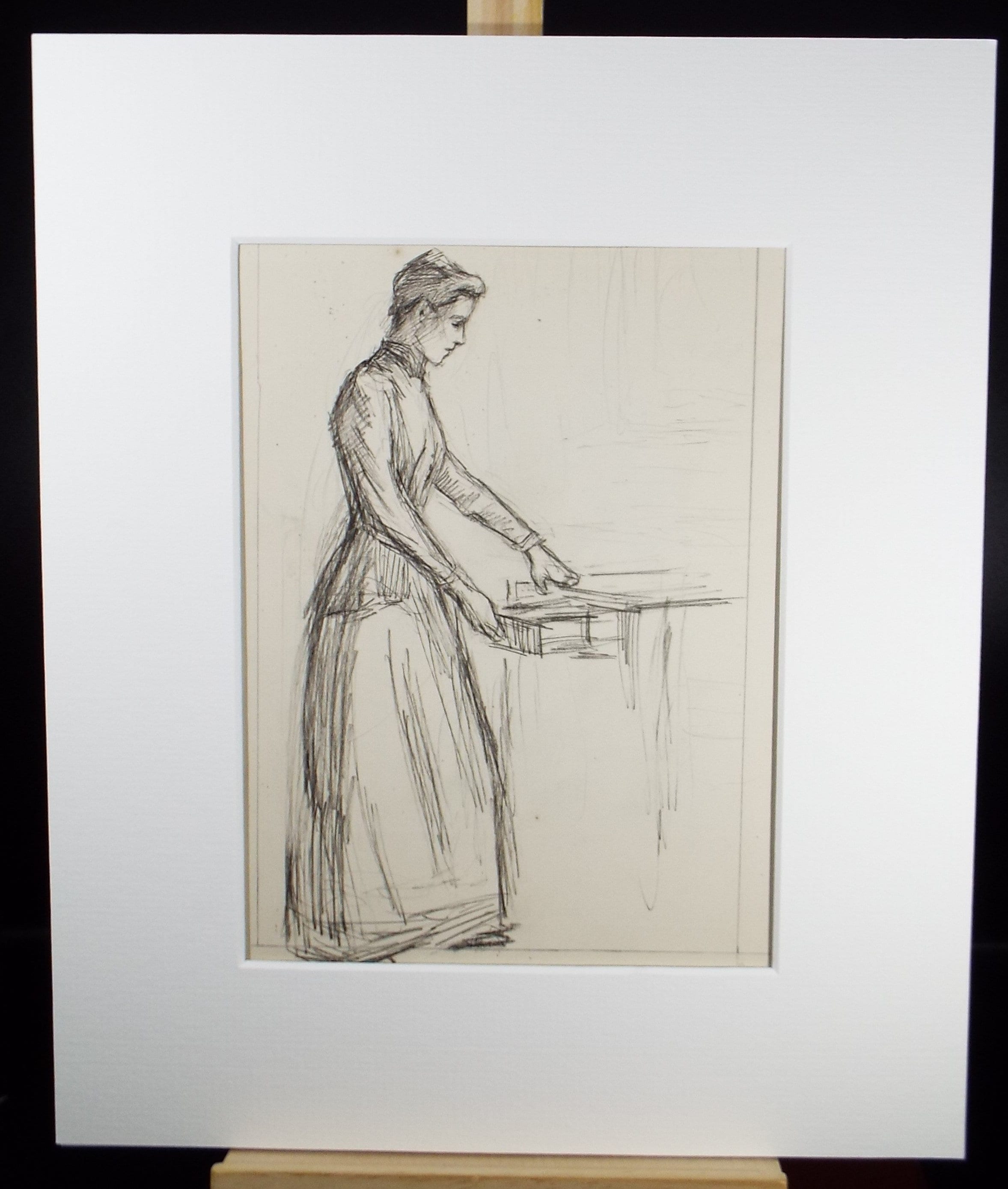 Original Pencil Sketch,'The School Mistress', Leonard Leslie Brooke (1862 - 1940), Late 19th Century