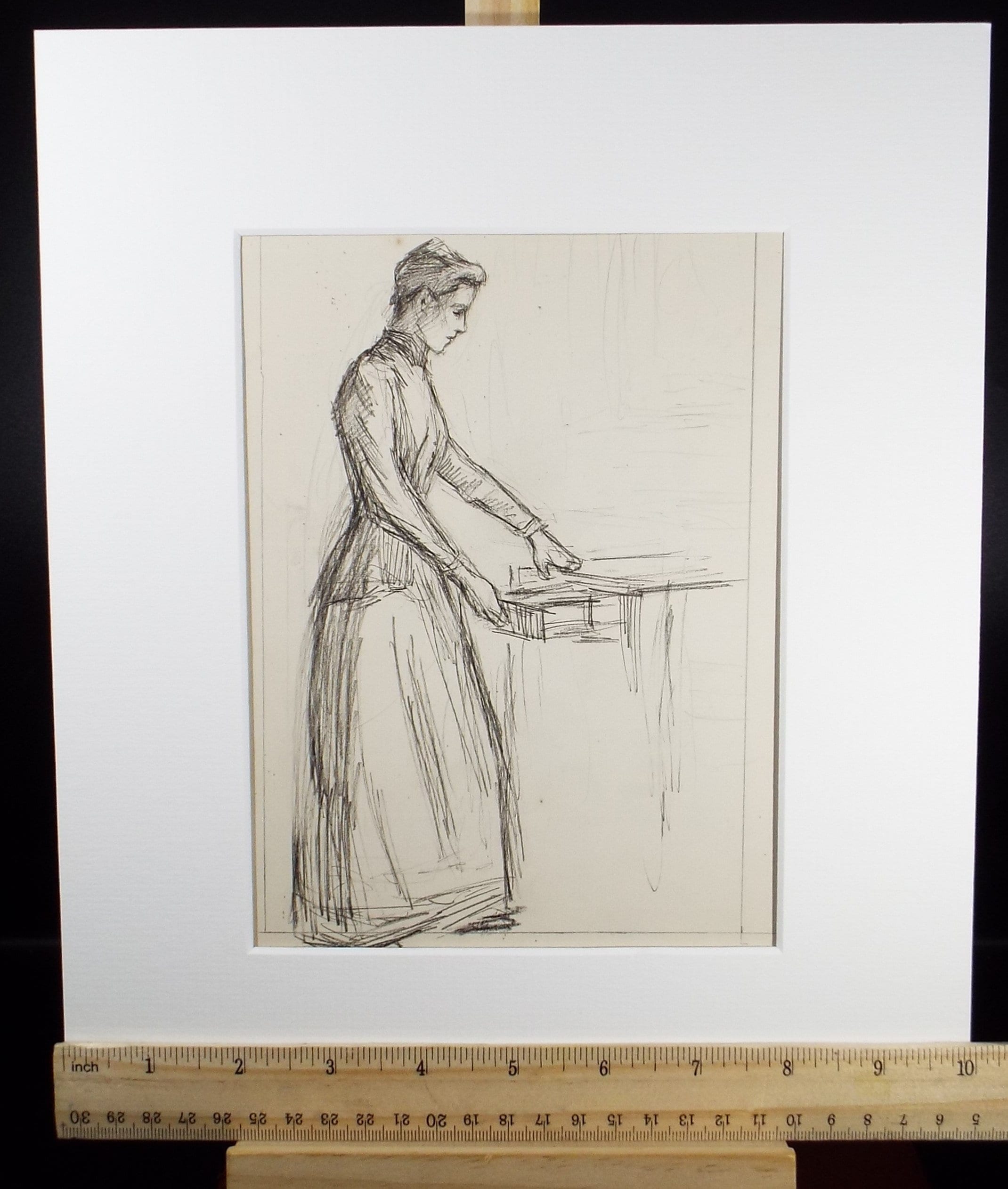 Original Pencil Sketch,'The School Mistress', Leonard Leslie Brooke (1862 - 1940), Late 19th Century