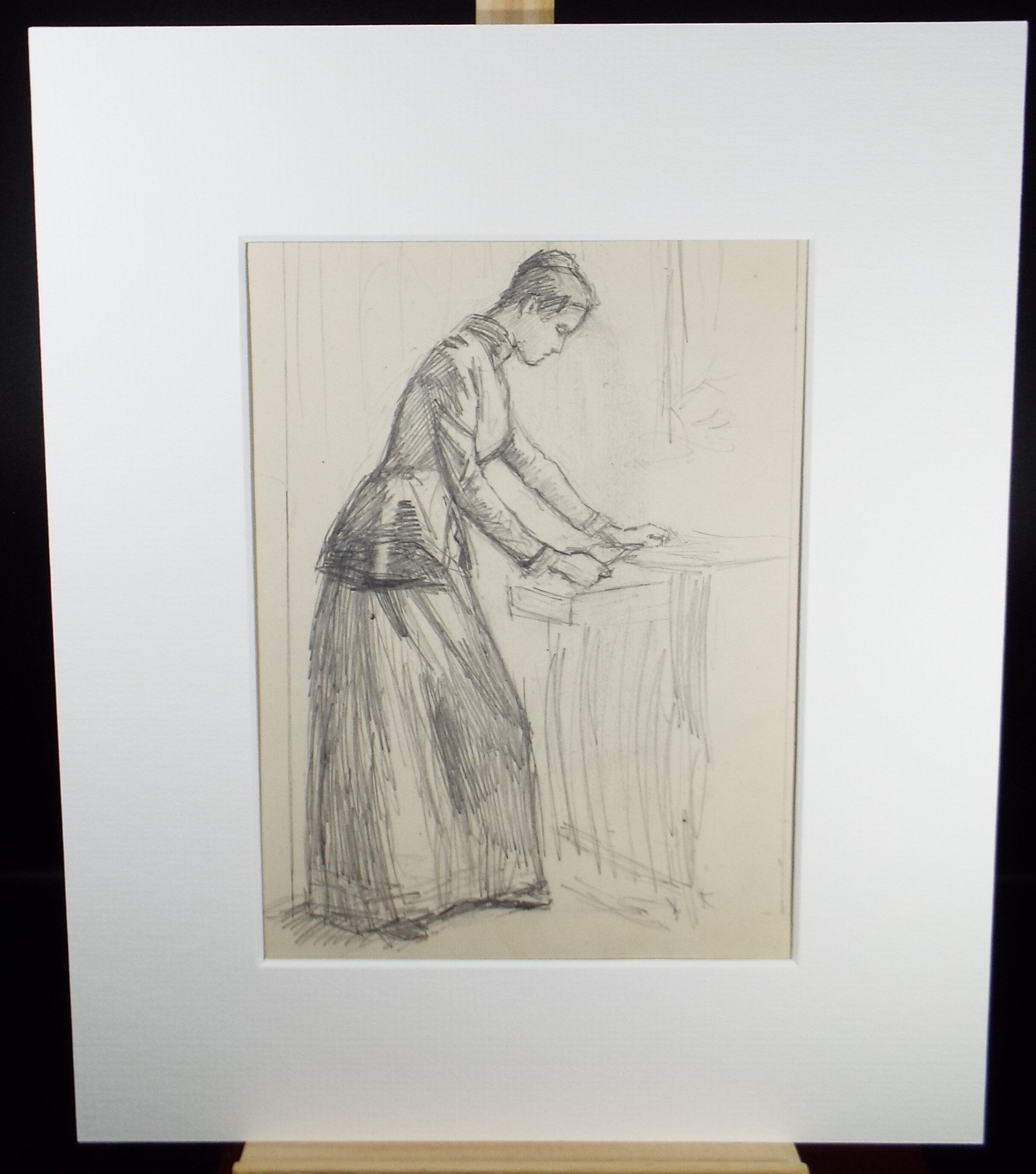 Original Pencil Sketch,'The School Mistress', Leonard Leslie Brooke (1862 - 1940), Late 19th Century