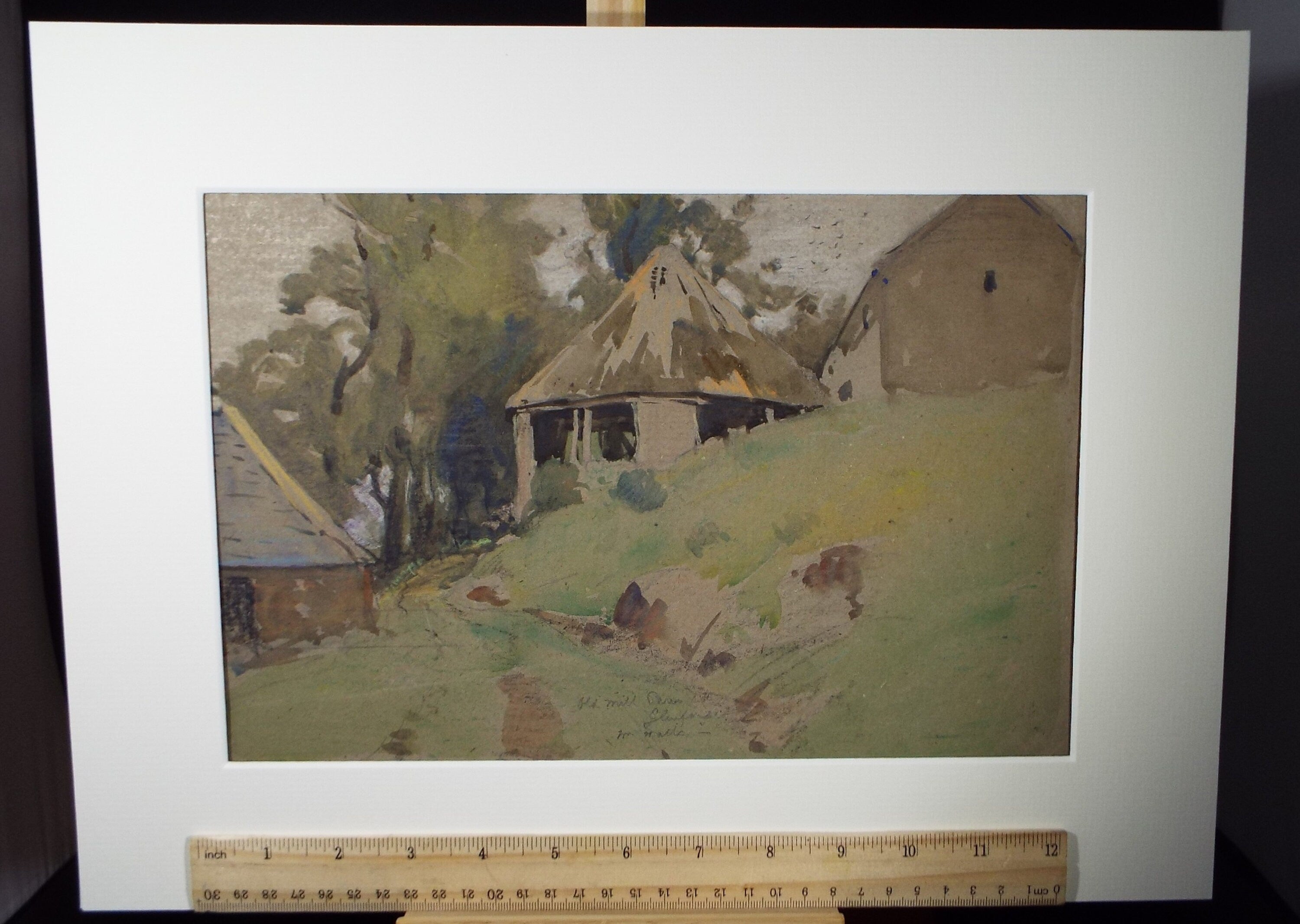 Original Watercolour ,'Farm Buildings', William Walls 1860-1942 ARSA, RSW, RSA, circa 1910