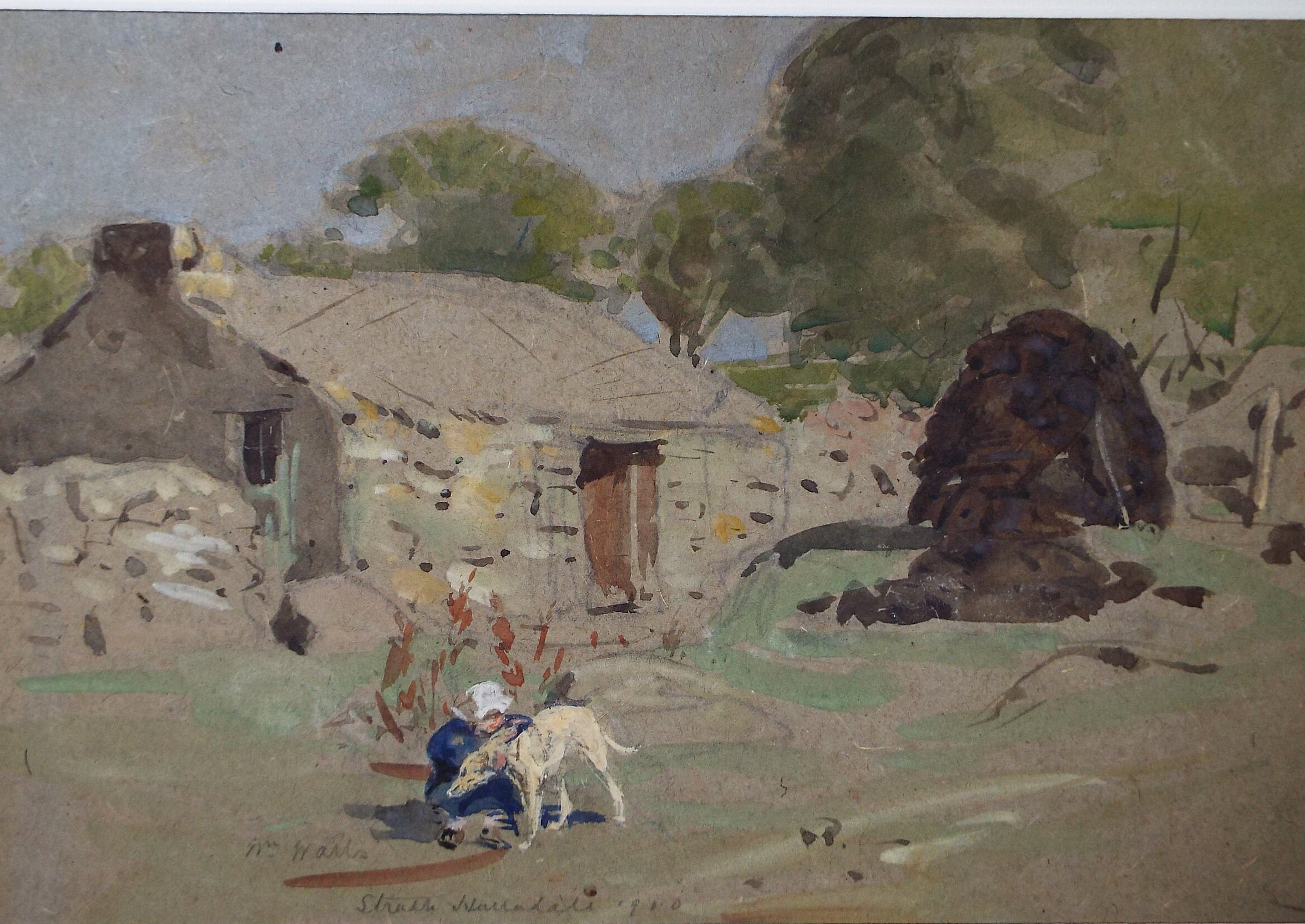 Original Watercolour ,'Strath Halladale', William Walls 1860-1942 ARSA, RSW, RSA, dated 1910