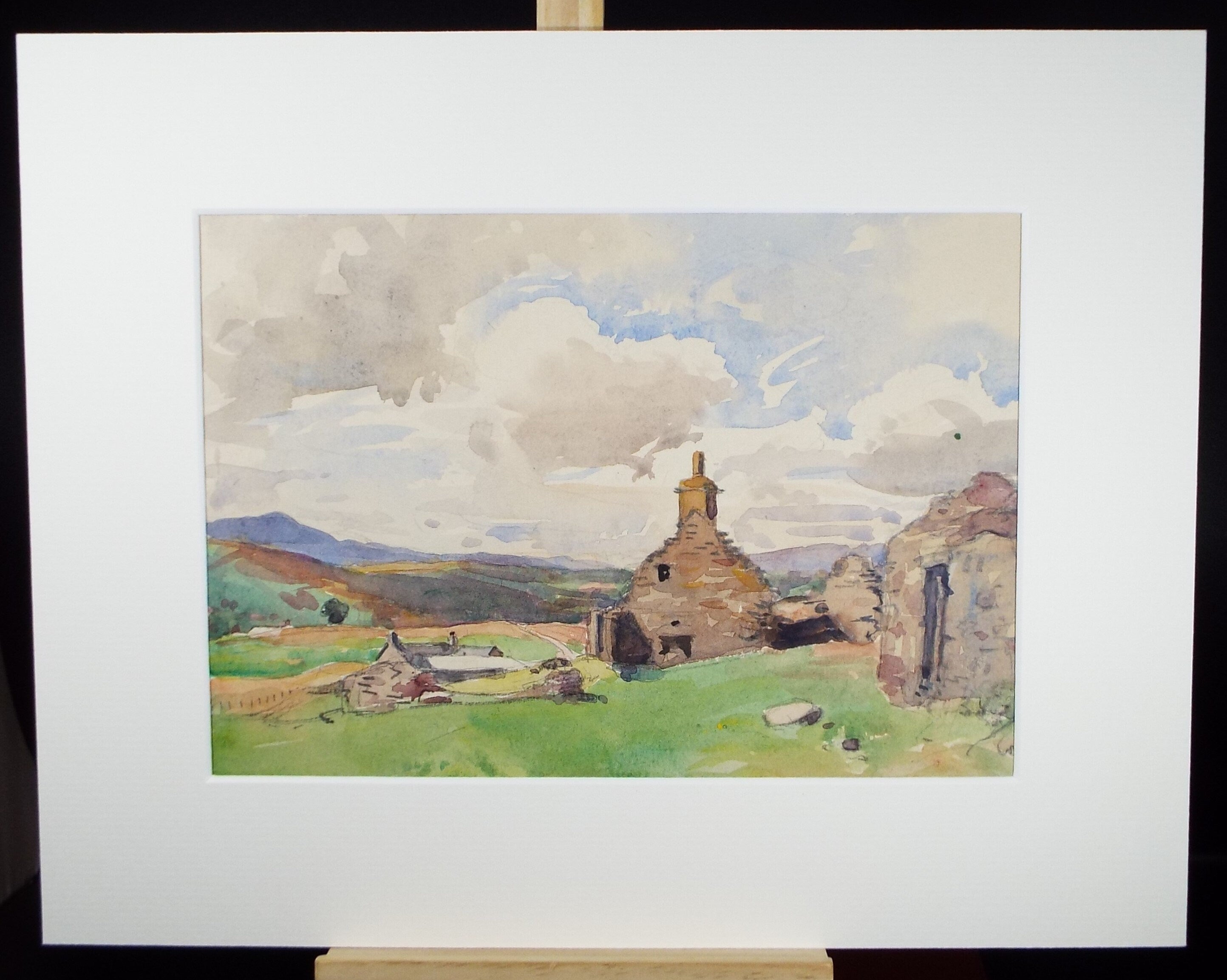 Original Watercolour ,'Colourful Landscape', William Walls 1860-1942 ARSA, RSW, RSA, dated 1940