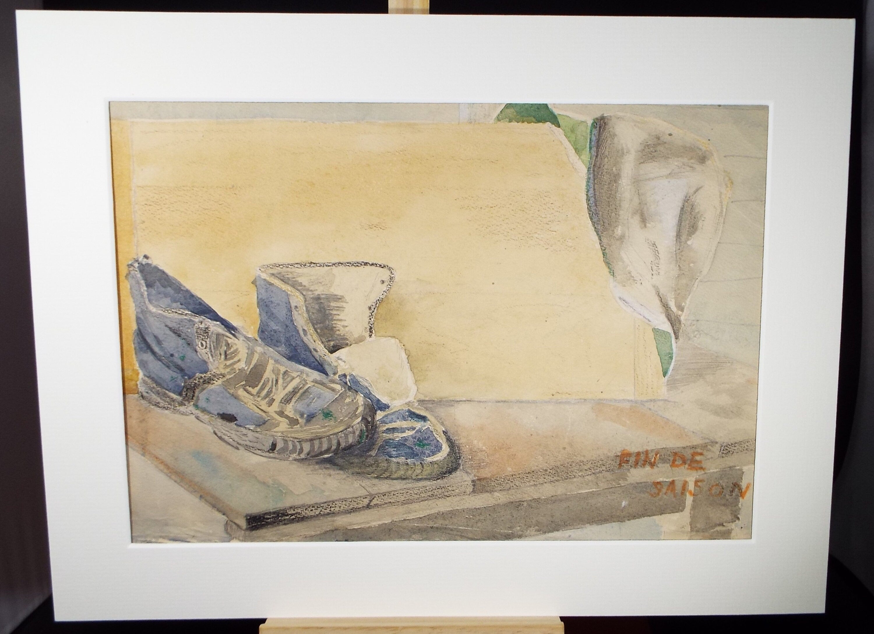 Original Watercolour ,'Still Life of Boots', Attr. William Walls 1860-1942 ARSA, RSW, RSA, circa 1930