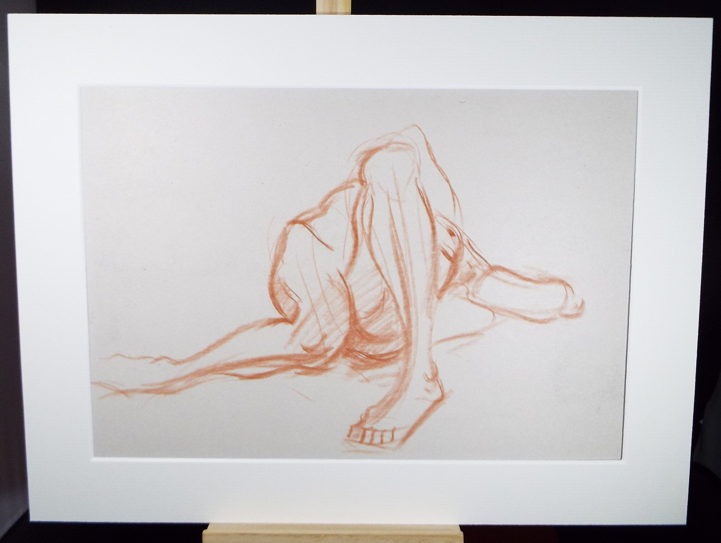 Original Pastel Sketch,'Reclining Figure',Richard Bazley b1962, Circa 1980's