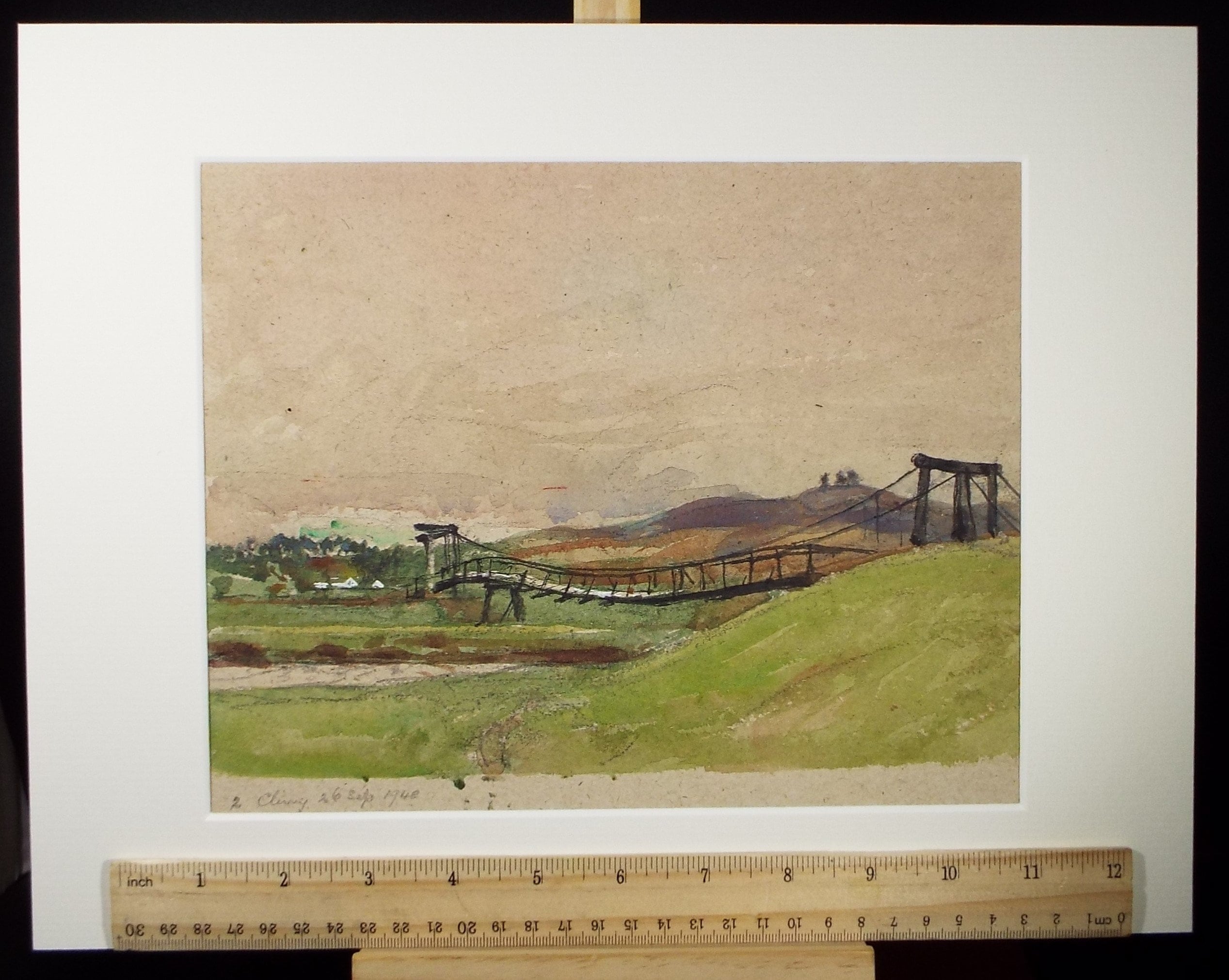 Original Watercolour ,'Cluny', William Walls 1860-1942 ARSA, RSW, RSA, Dated 1932