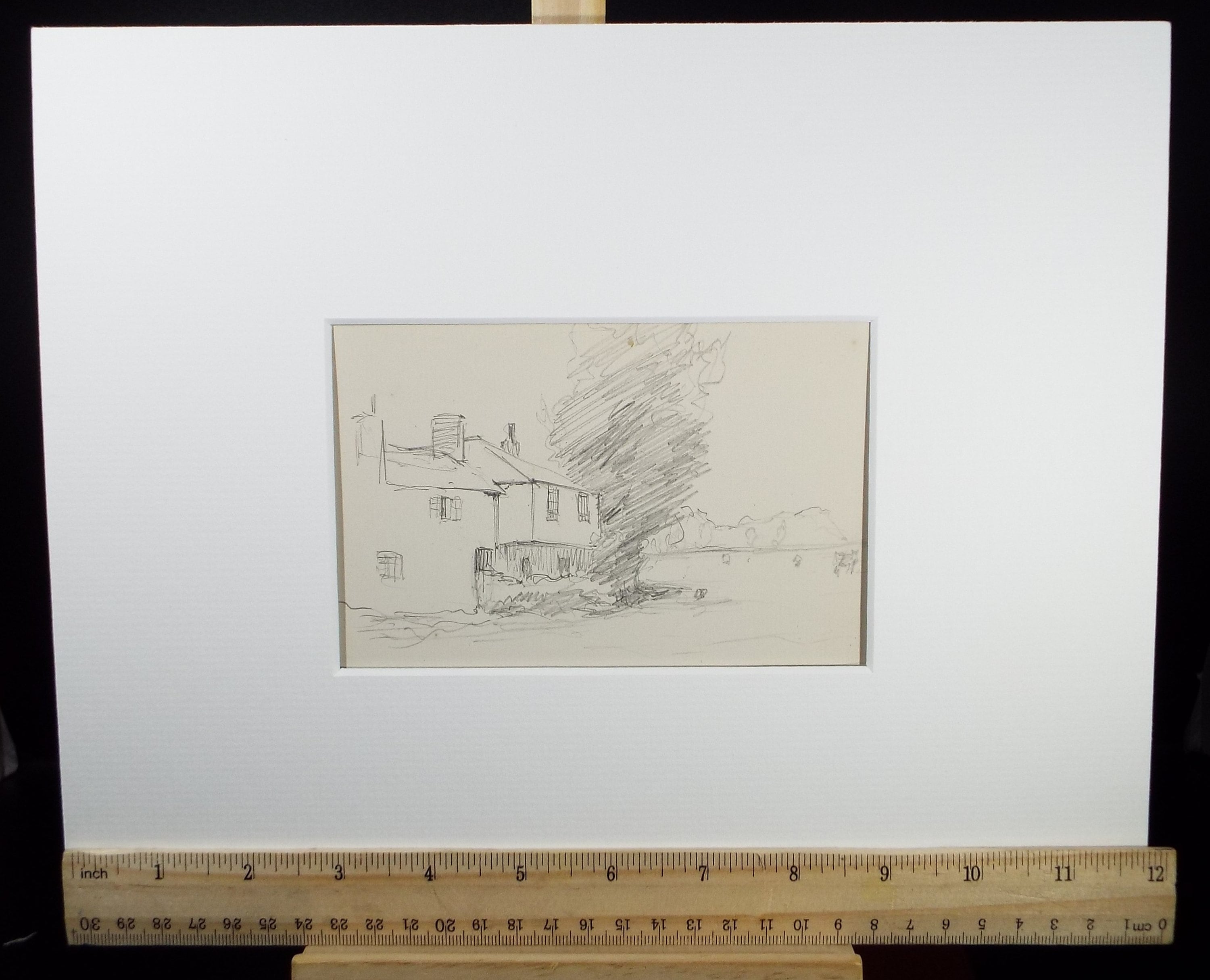 Original Pencil Sketch,'Study of a Cottage', Leonard Leslie Brooke (1862 - 1940), Late 19th Century