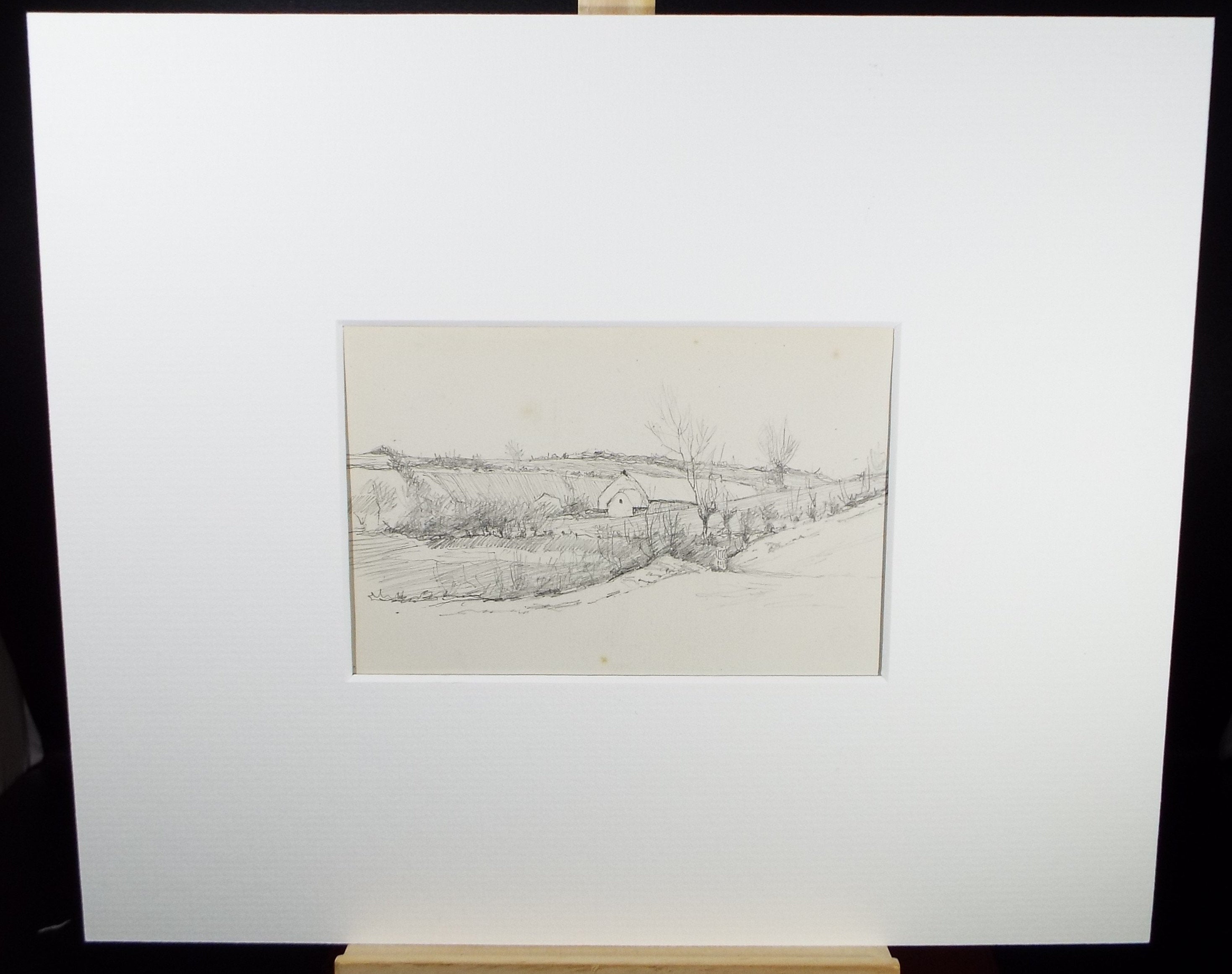 Original Pencil Sketch,'The Farmstead', Leonard Leslie Brooke (1862 - 1940), Late 19th Century