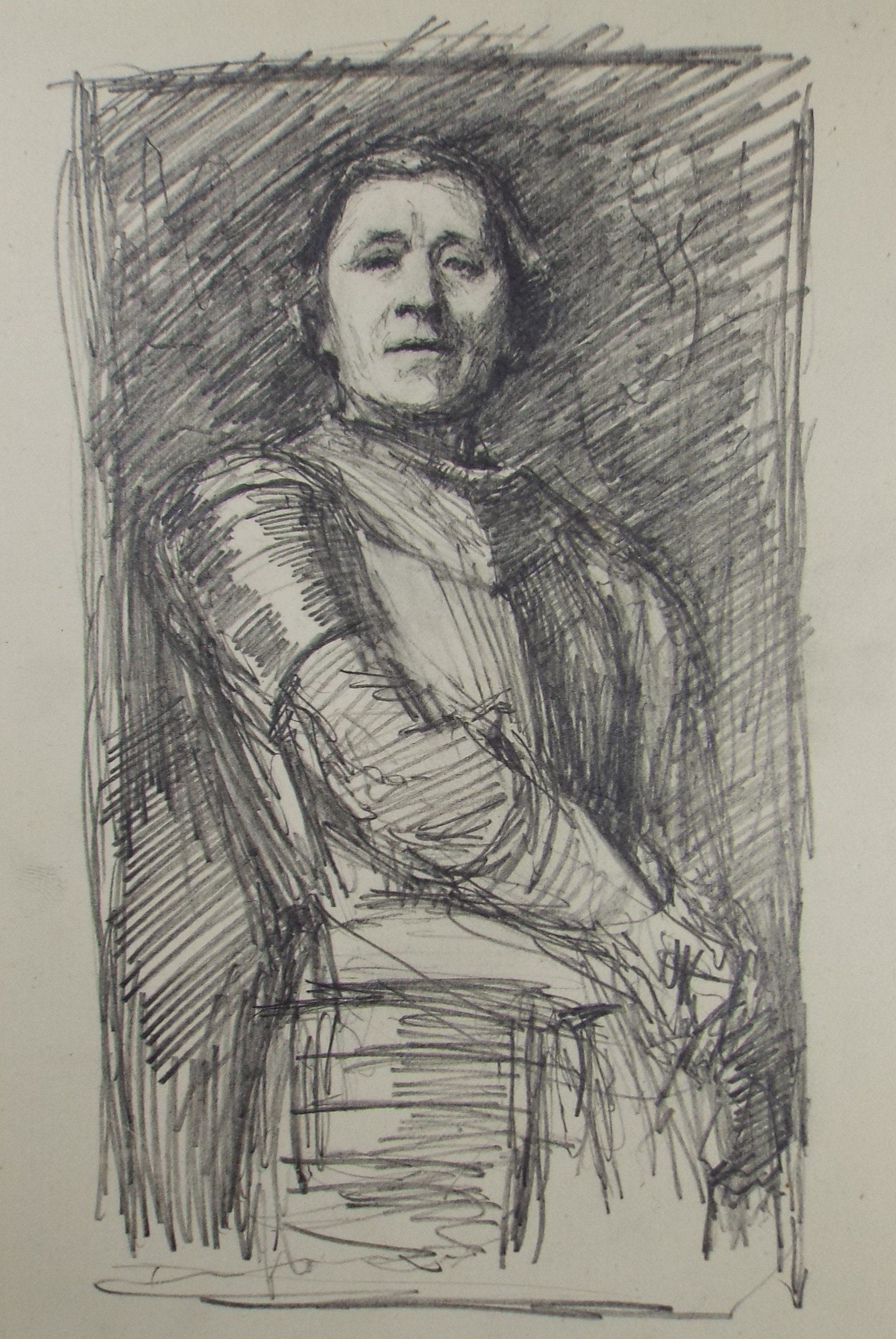 Original Pencil Sketch,'Study of a Medieval Knight', Leonard Leslie Brooke (1862 - 1940), Late 19th Century