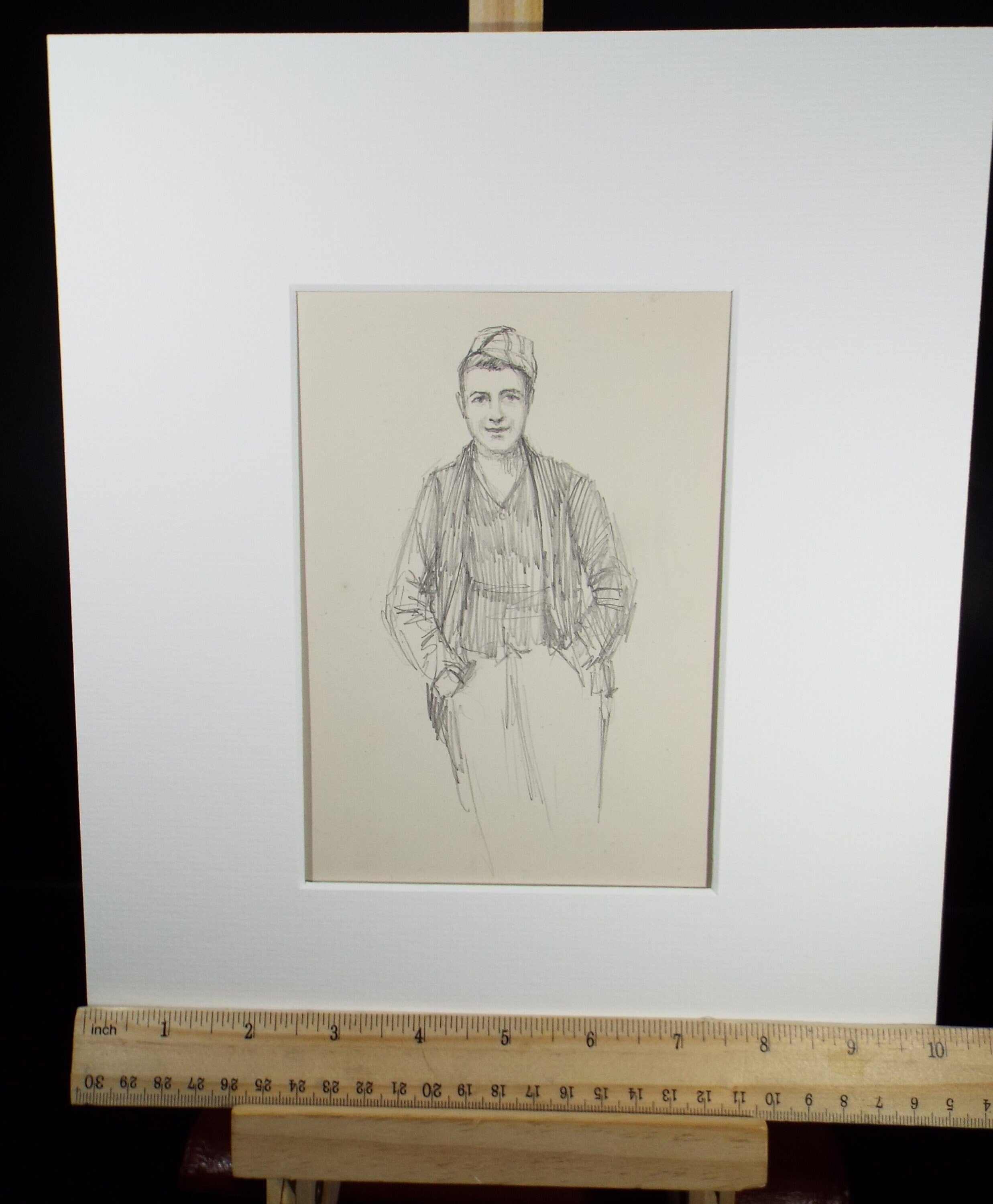 Original Pencil Sketch,'Study of a Youth', Leonard Leslie Brooke (1862 - 1940), Late 19th Century