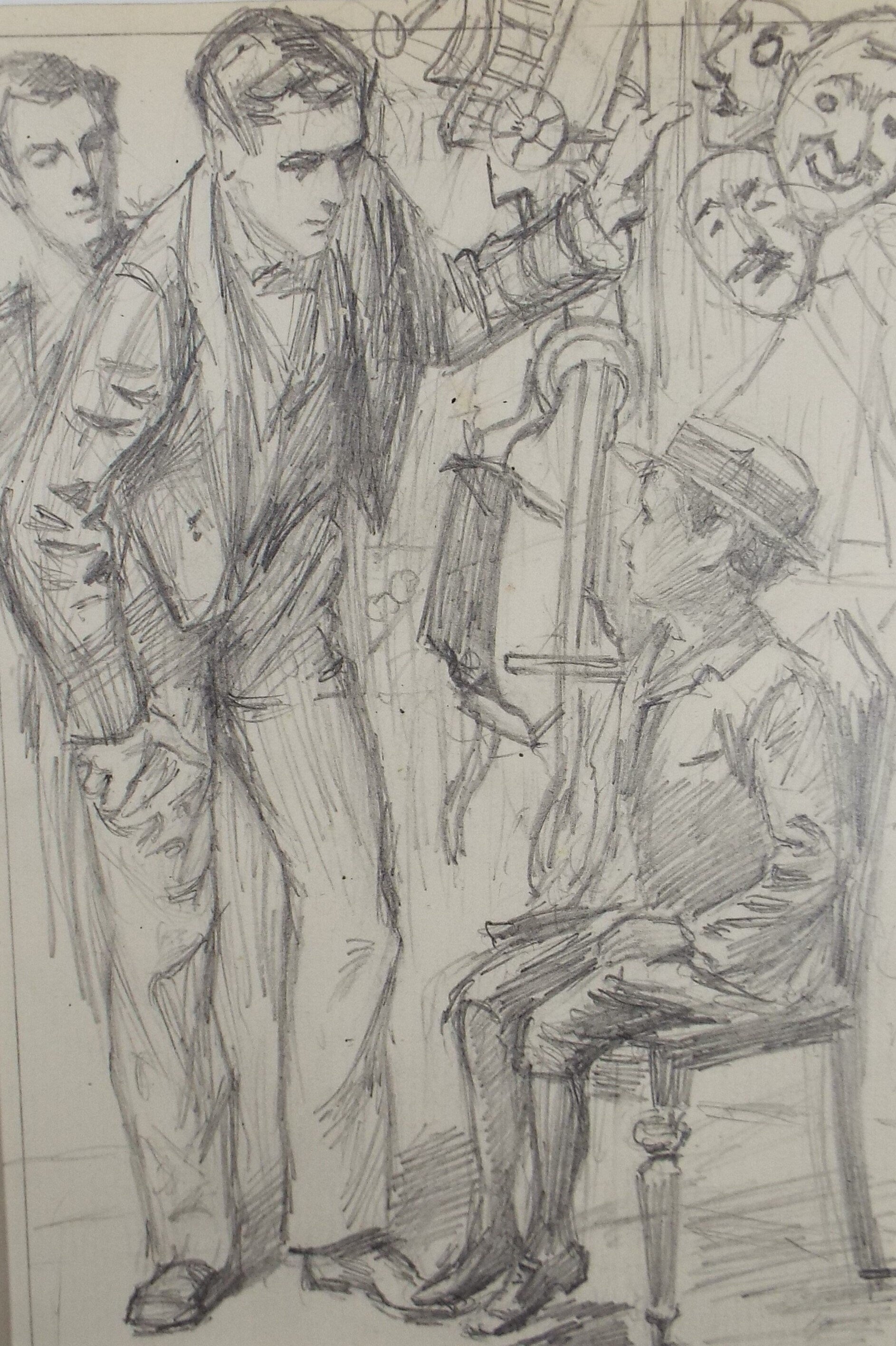 Original Pencil Sketch,'The Interrogation', Leonard Leslie Brooke (1862 - 1940), Late 19th Century