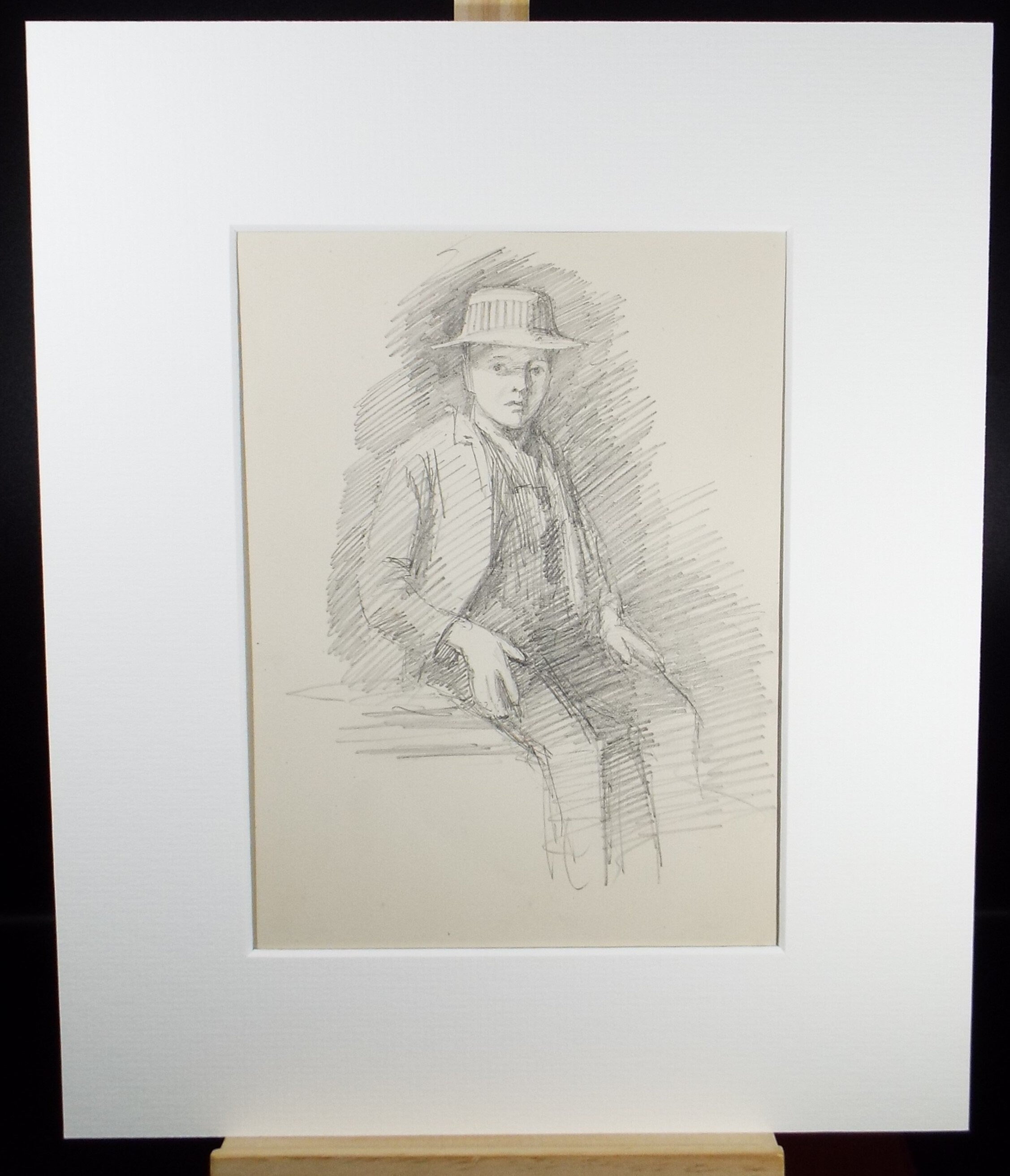 Original Pencil Sketch,'Study of a Seated boy', Leonard Leslie Brooke (1862 - 1940), Late 19th Century