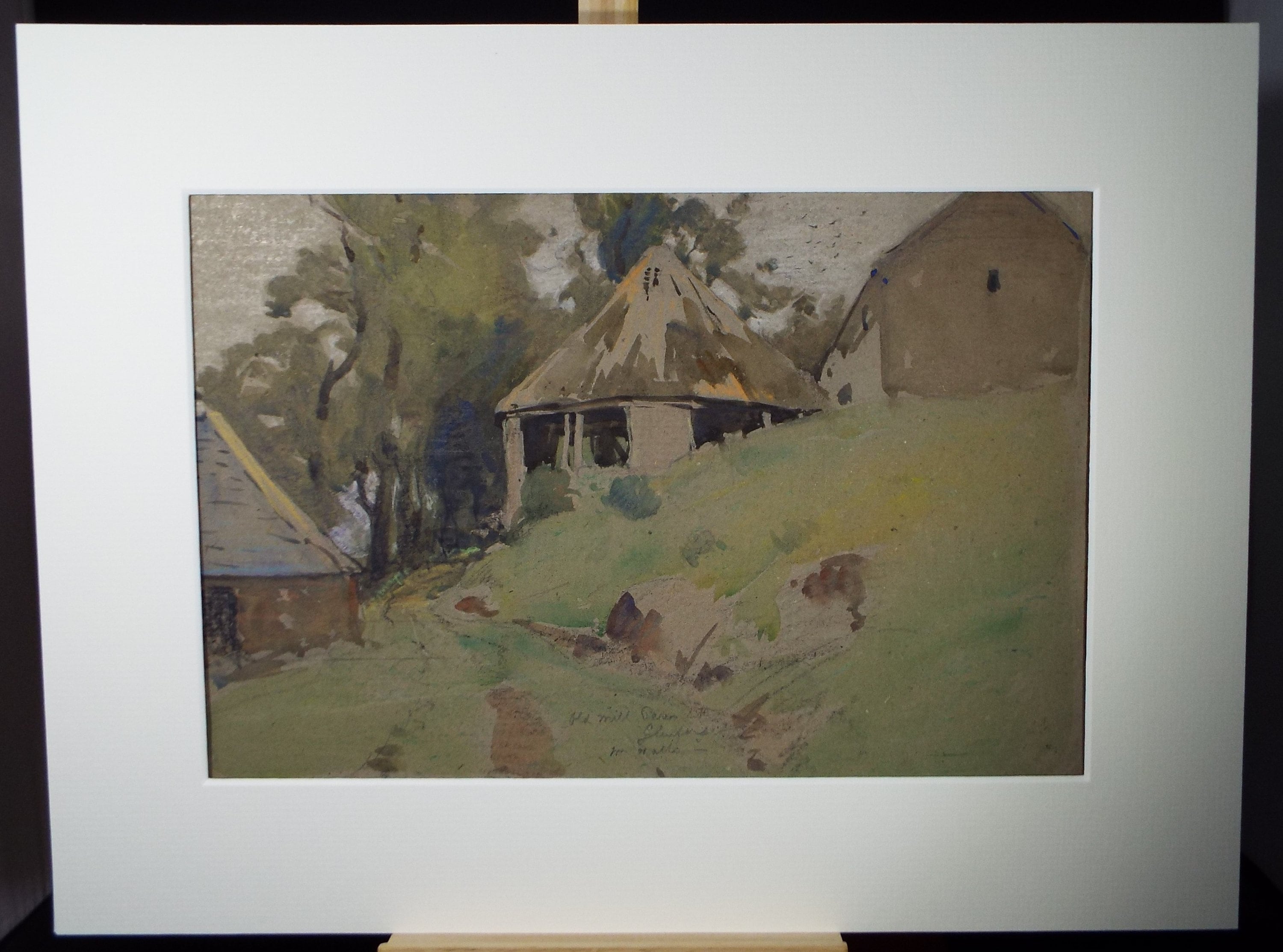 Original Watercolour ,'Farm Buildings', William Walls 1860-1942 ARSA, RSW, RSA, circa 1910