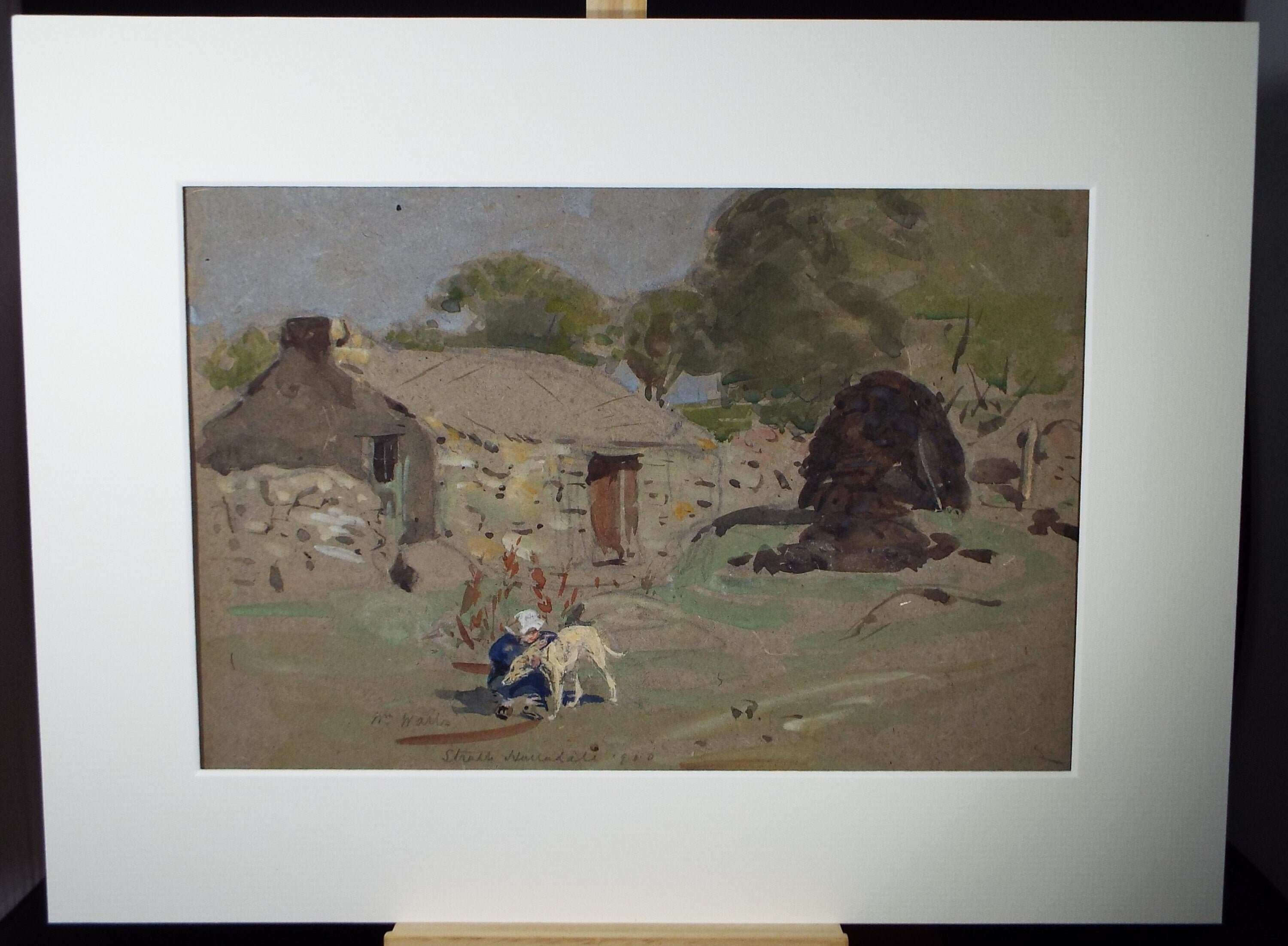 Original Watercolour ,'Strath Halladale', William Walls 1860-1942 ARSA, RSW, RSA, dated 1910