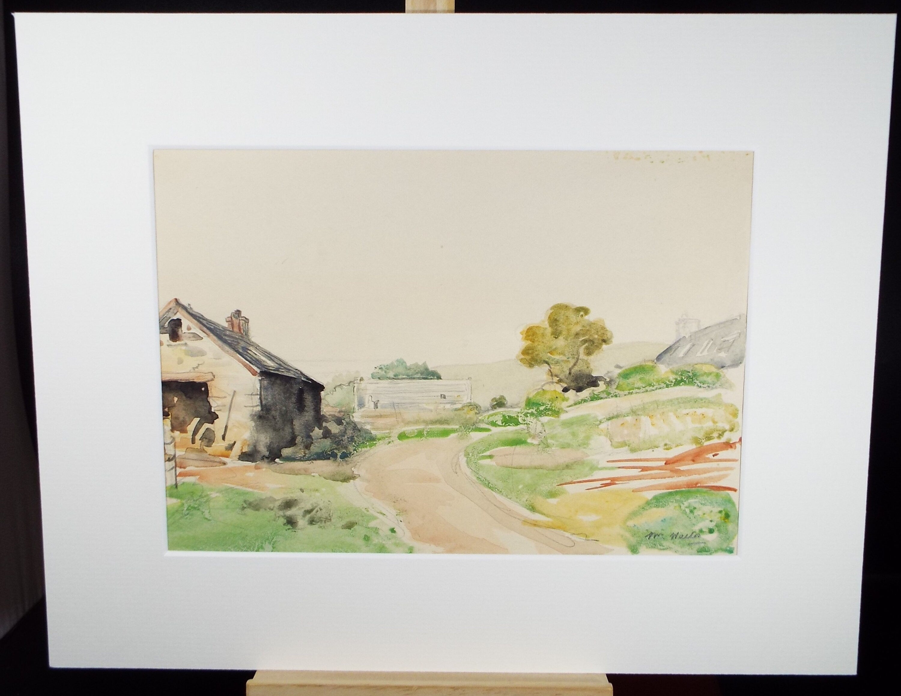 Original Watercolour ,'Farmstead', William Walls 1860-1942 ARSA, RSW, RSA, dated 1938