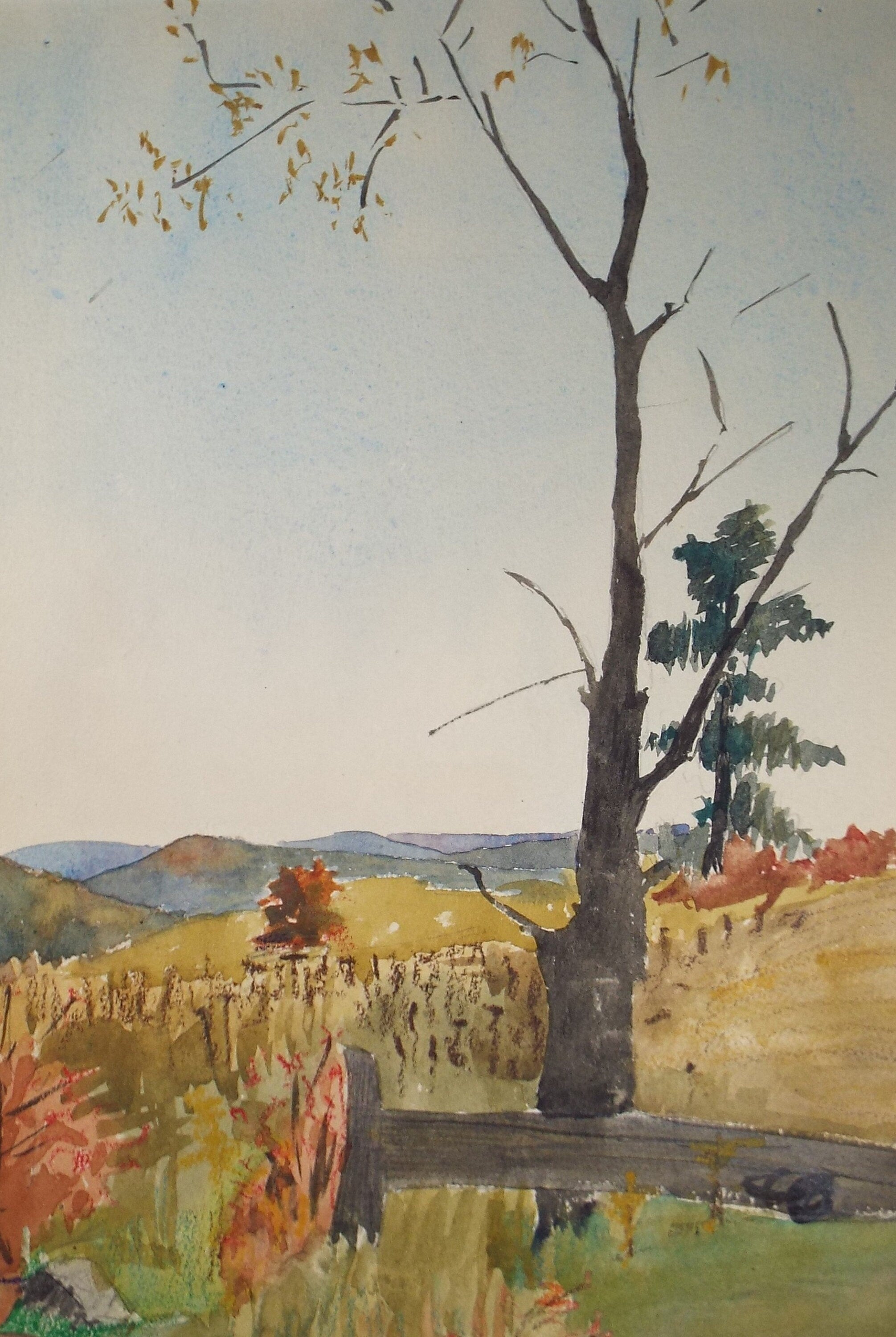 Original Watercolour ,'Autumn Landscape', Attr. William Walls 1860-1942 ARSA, RSW, RSA, Circa 1920's