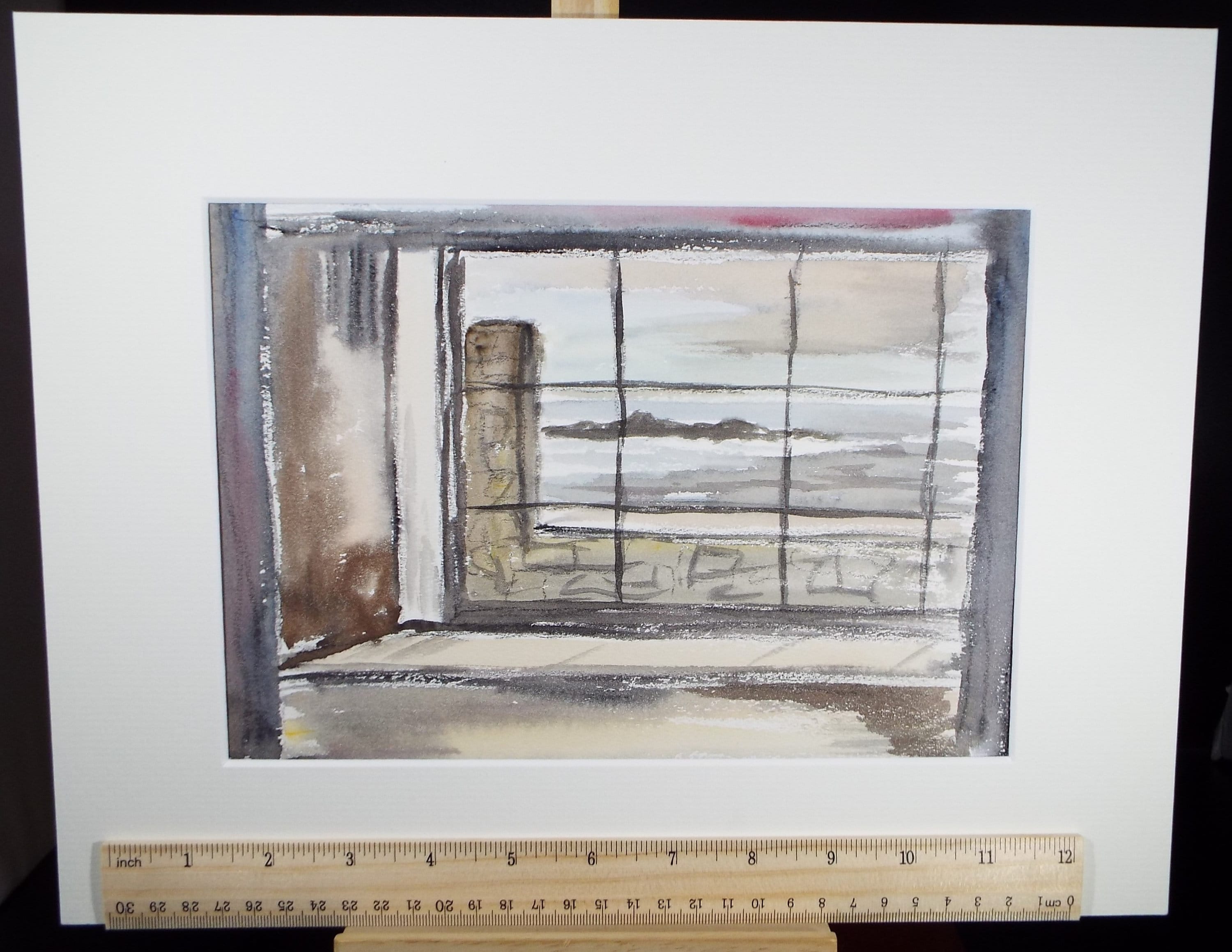 Original Watercolour, 'Through a Window - St Ives', Circa 1950's , Harry Ousey (1915-1985)