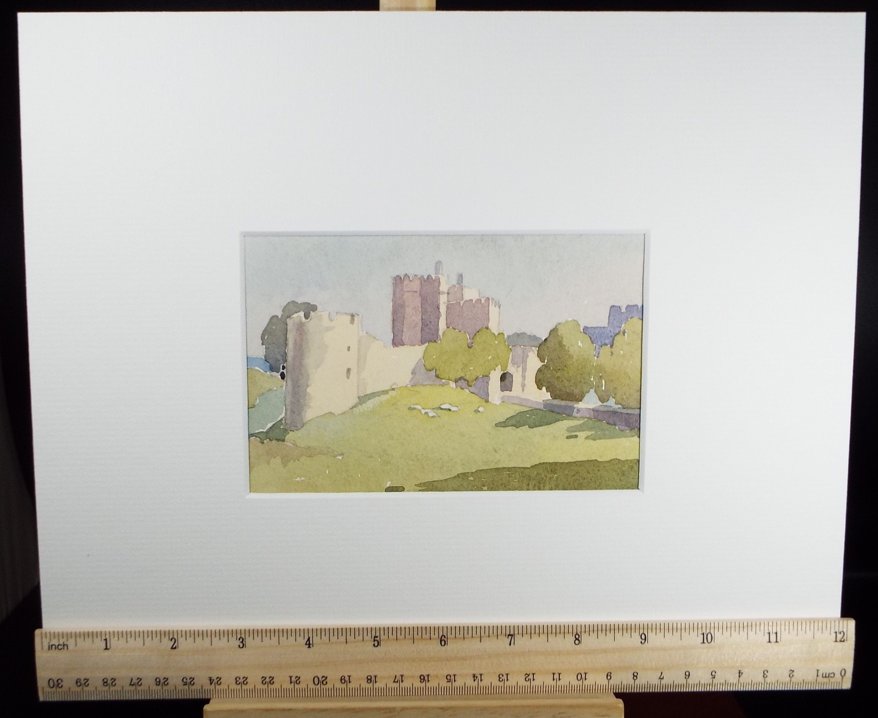 Original Watercolour, 'Saltwood Castle', c1950's