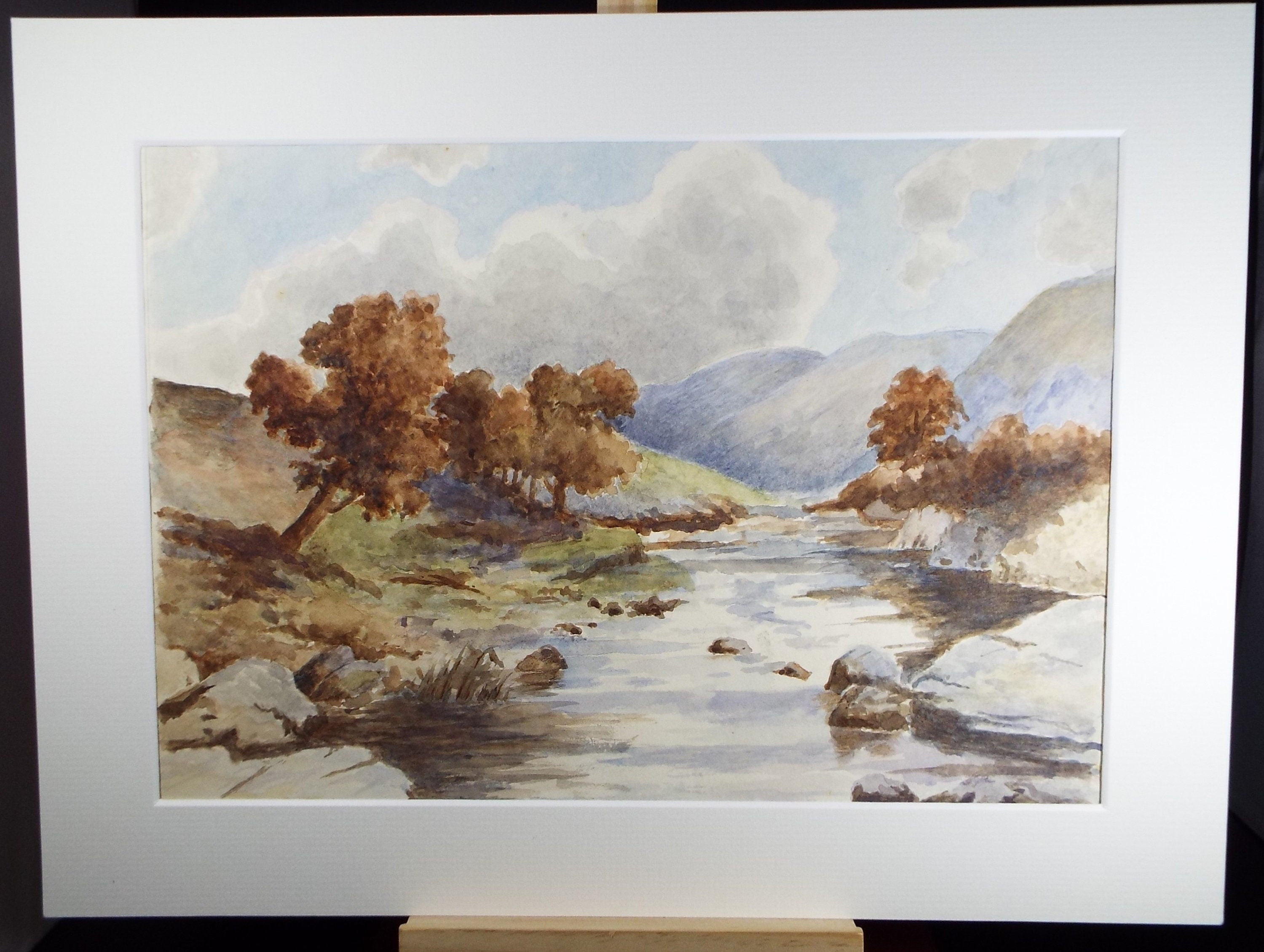 Original Watercolour, 'River Landscape', mid 20th Century, Artist Unknown