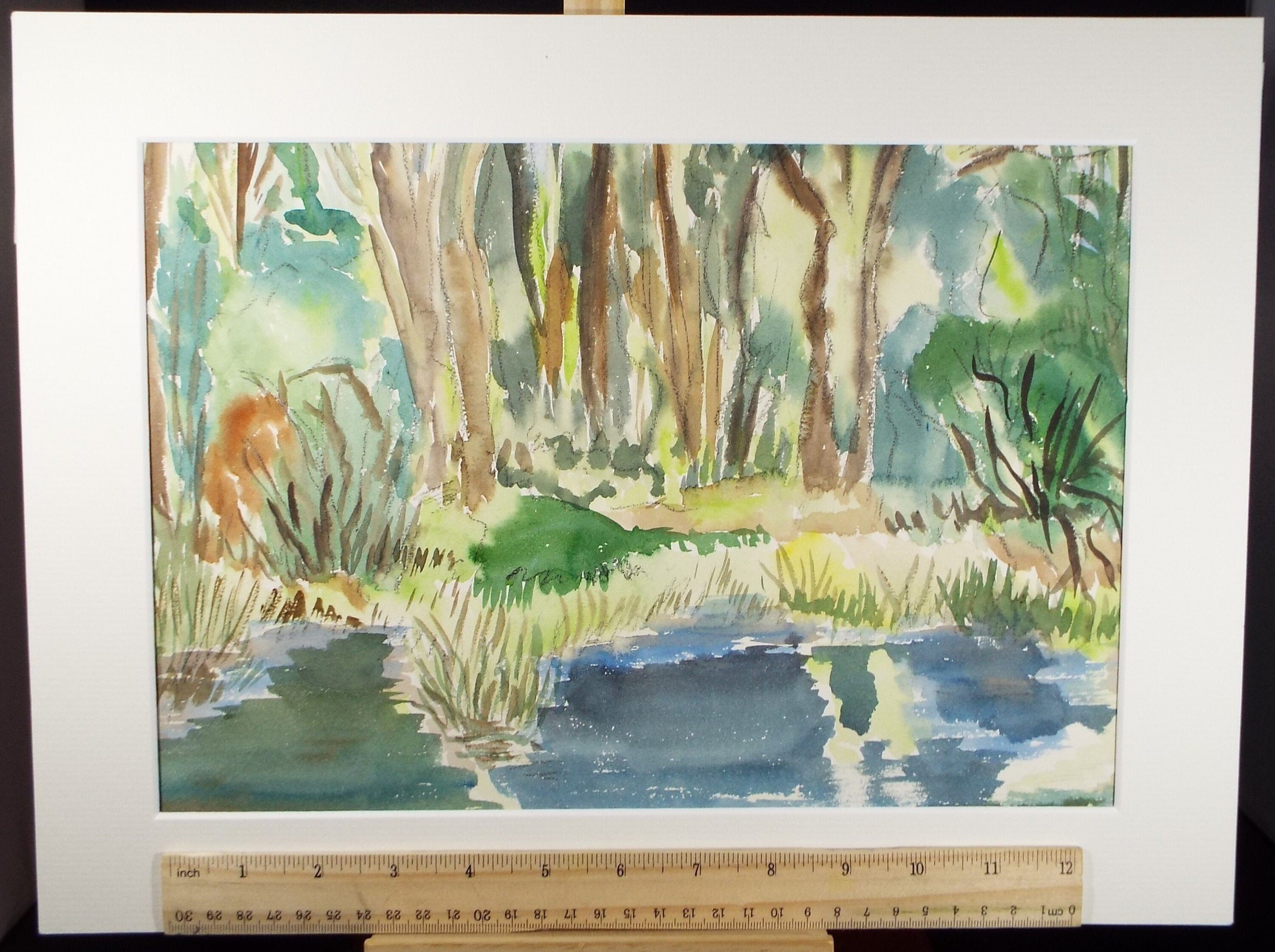 Original Watercolour, 'Reedsmere', Dated 1949, Harry Ousey (1915-1985)