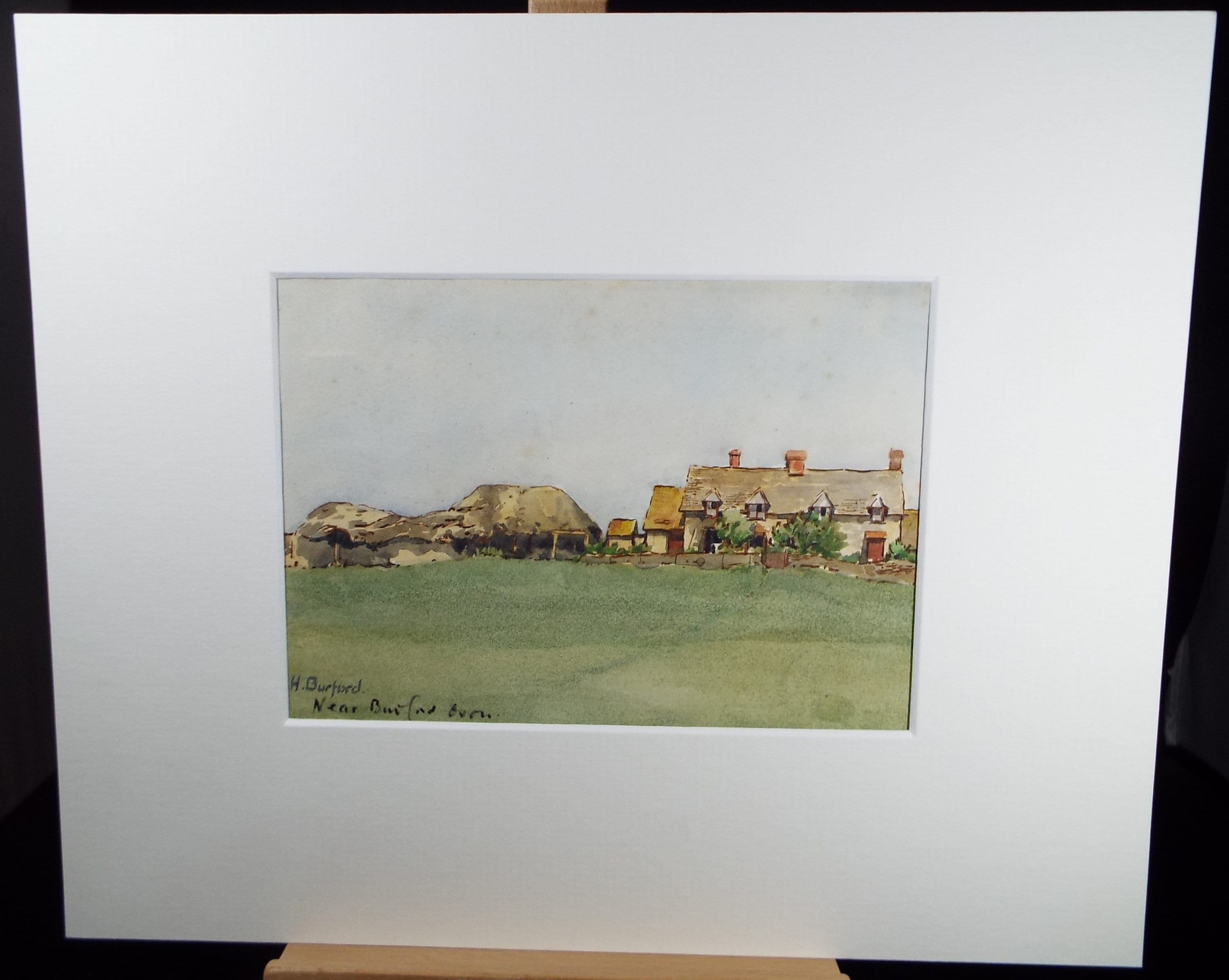 Original Watercolour on Paper, 'Near Burford', circa 1930's, Hilda Burford (1887-1957)