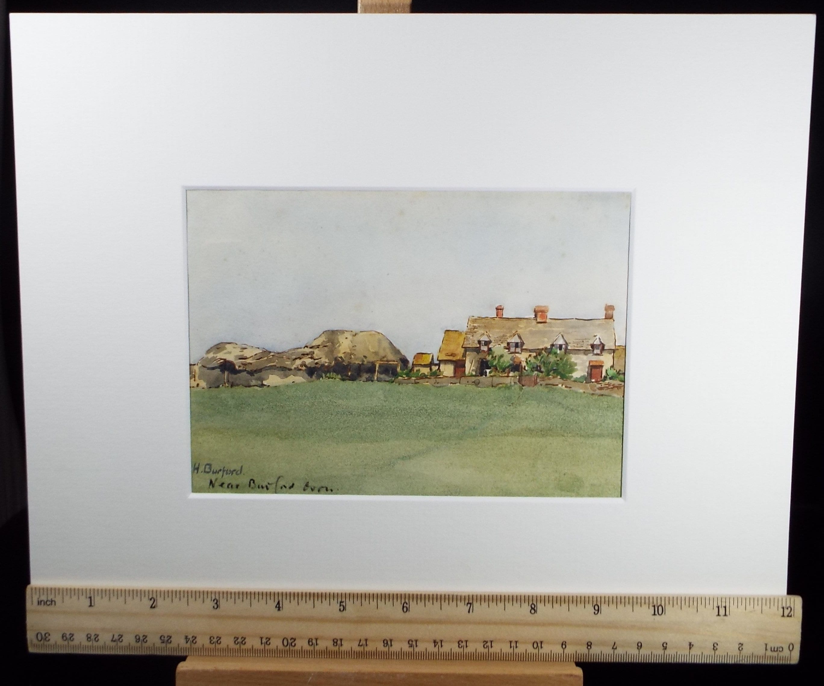 Original Watercolour on Paper, 'Near Burford', circa 1930's, Hilda Burford (1887-1957)