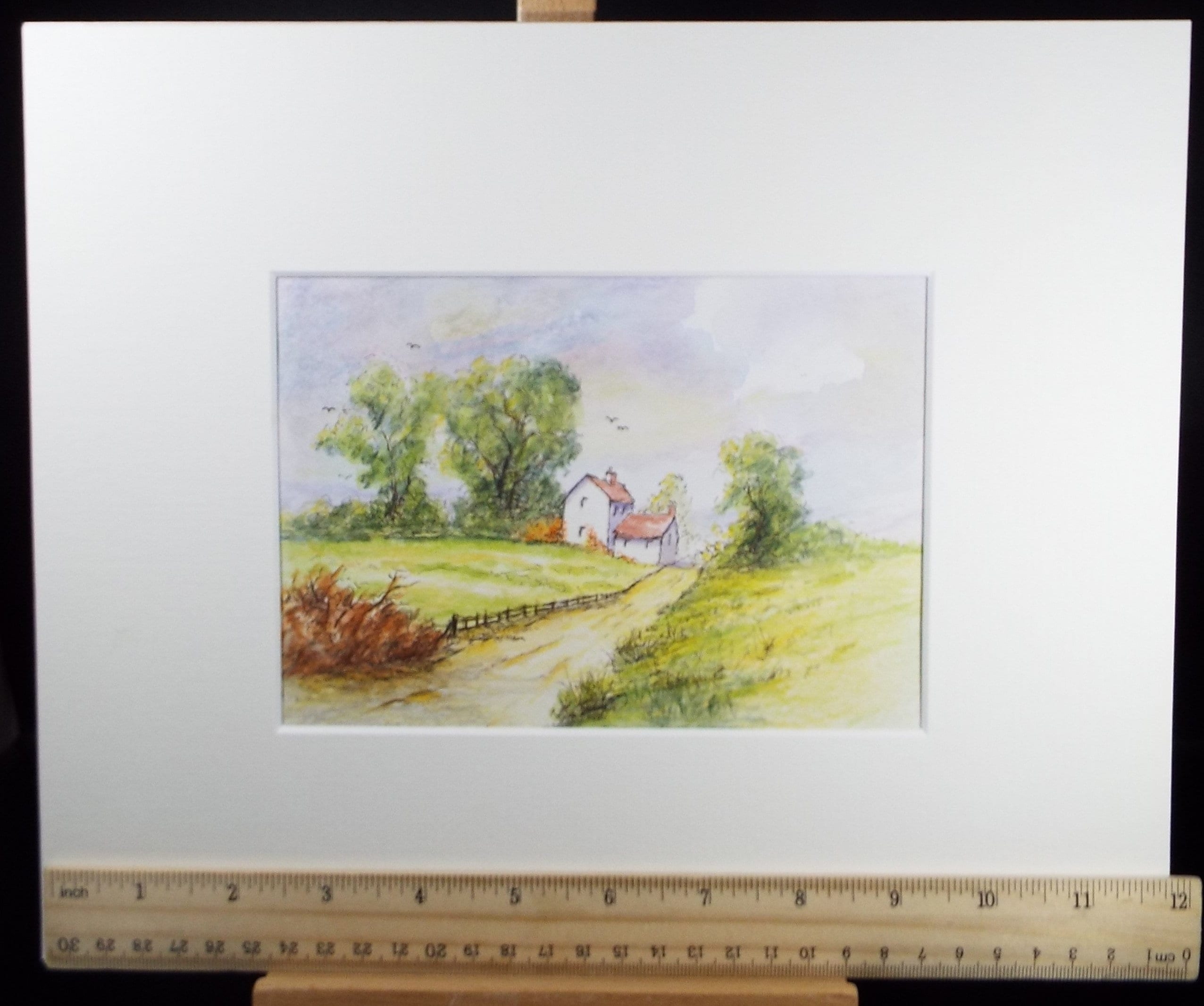 Original Watercolour on Paper, 'Lone Cottage', circa 1940's, Hilda Burford (1887-1957)