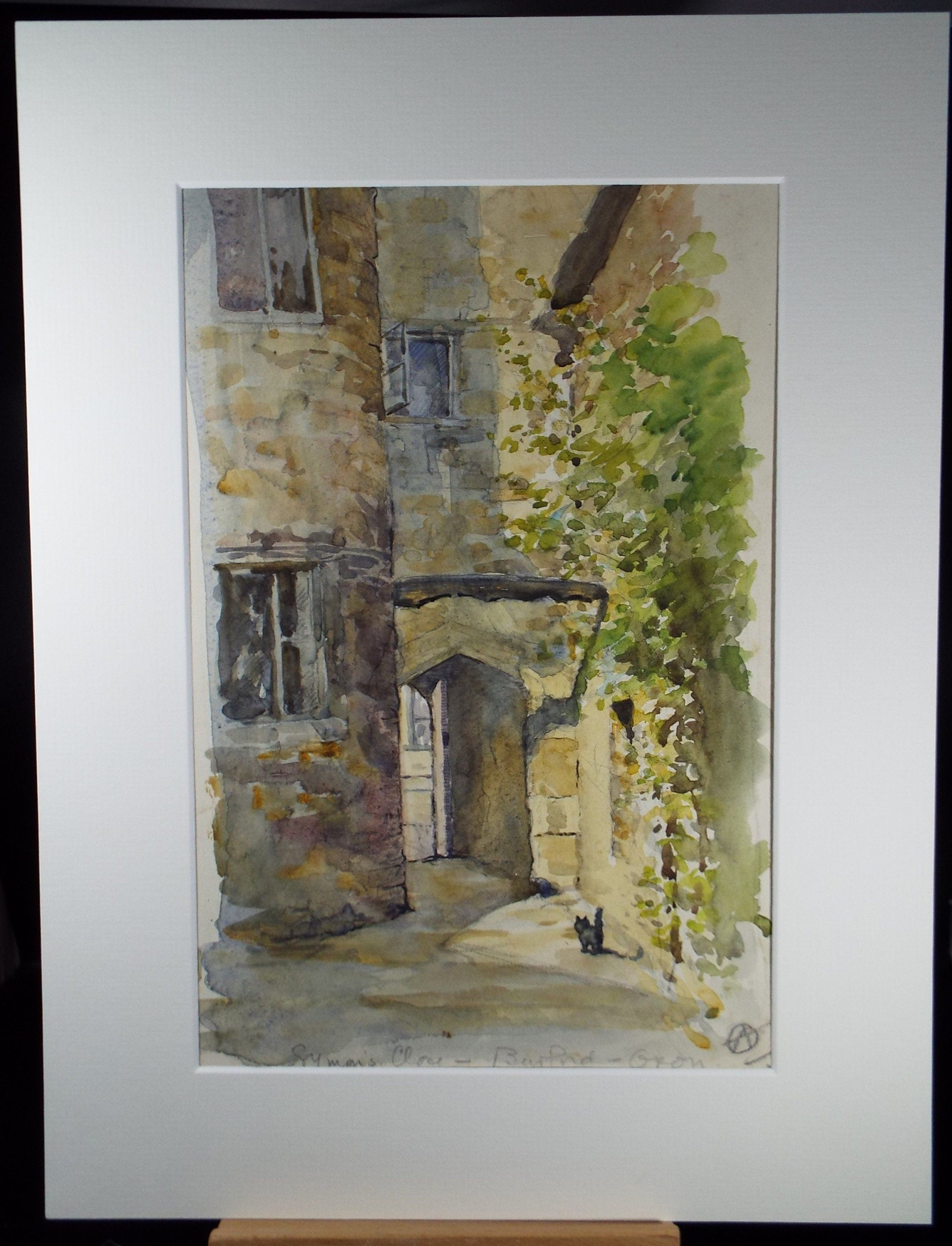 Original Watercolour, 'Symans Close, Burford', Circa 1940's, Hilda Burford (1887-1957)