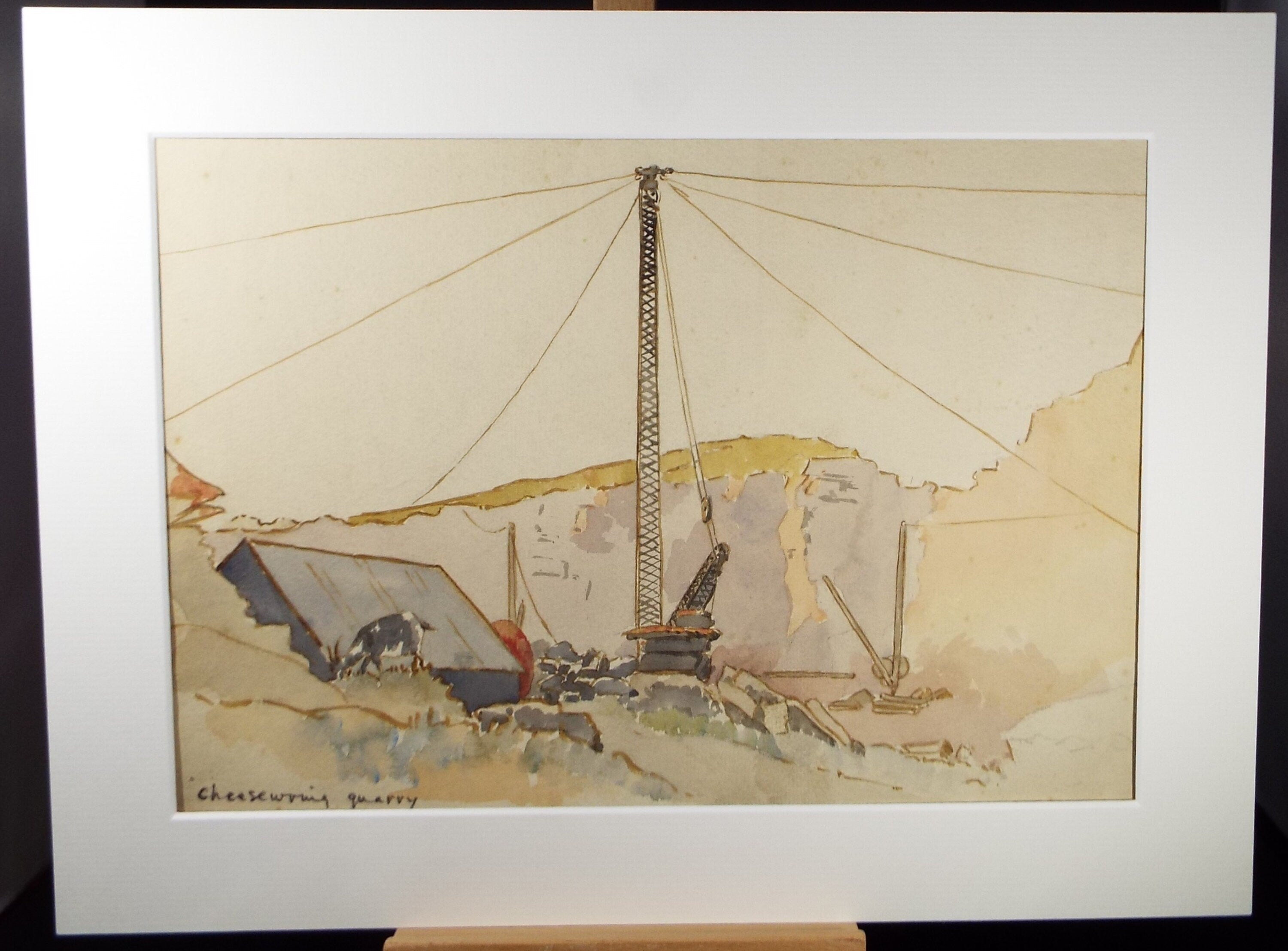 Original Watercolour, 'Cheesewaring Quarry', Circa 1940's, Hilda Burford (1887-1957)