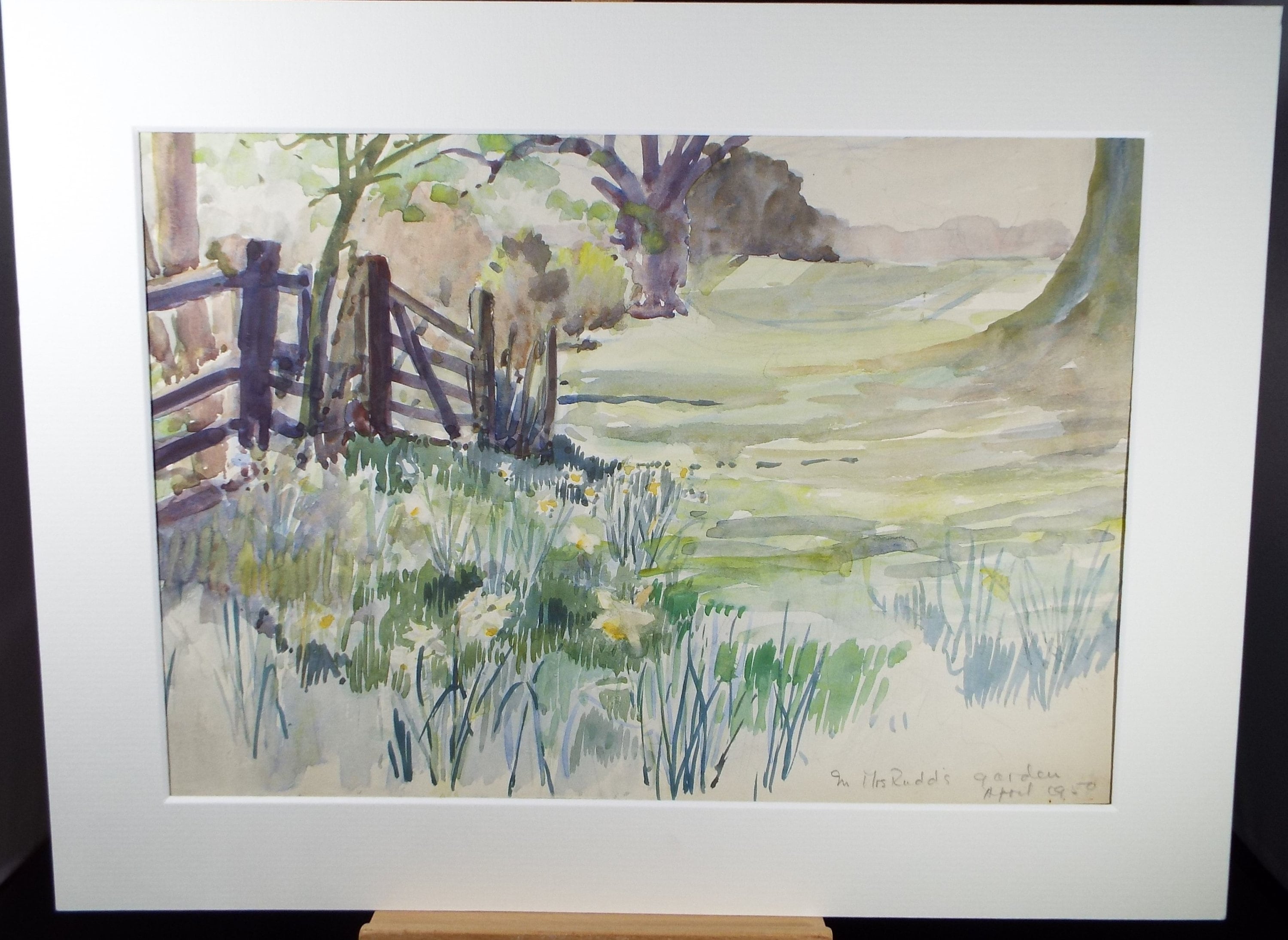 Original Watercolour, 'Mrs Rudd's Garden', Circa 1950's, Hilda Burford (1887-1957)