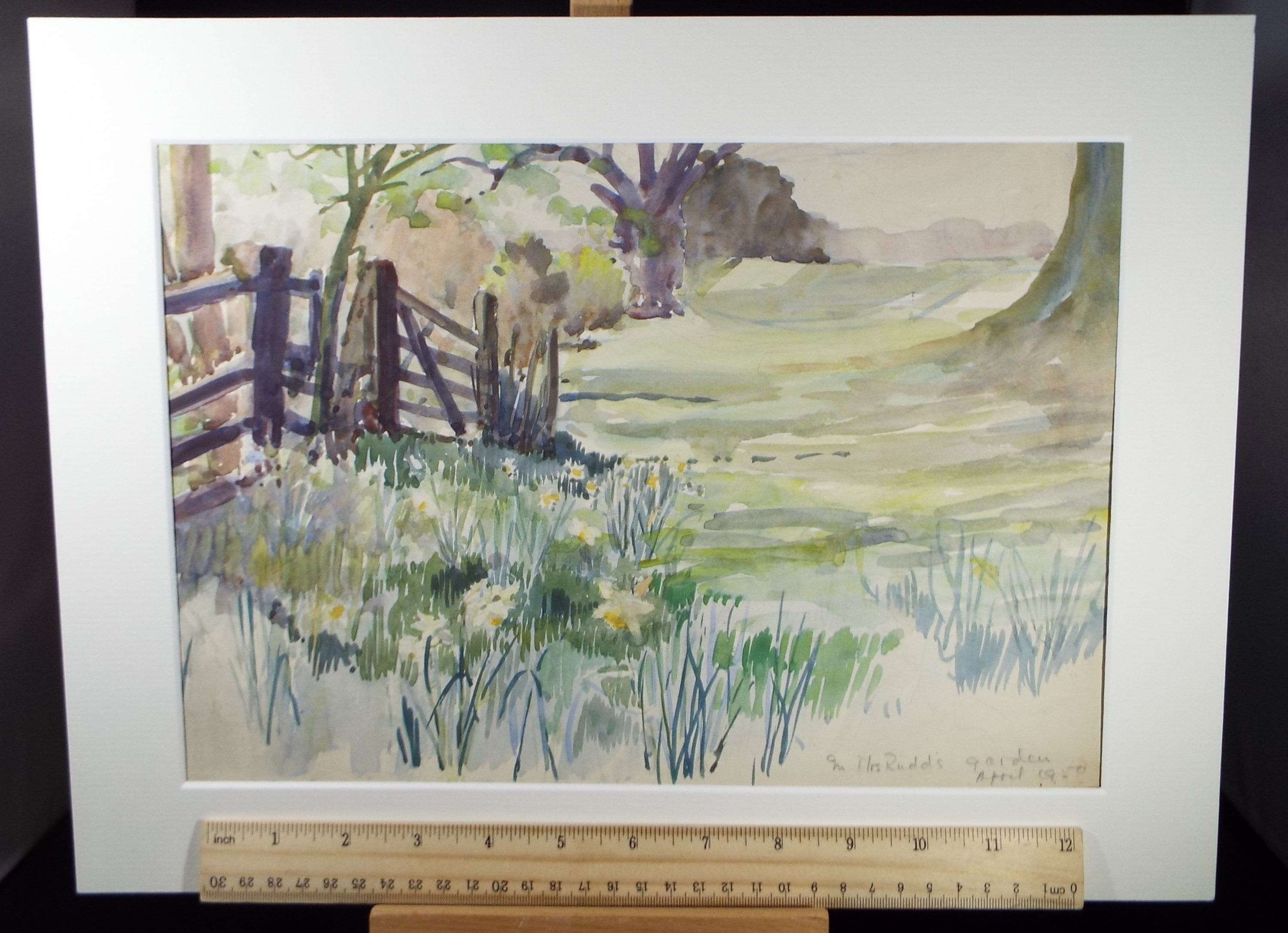 Original Watercolour, 'Mrs Rudd's Garden', Circa 1950's, Hilda Burford (1887-1957)