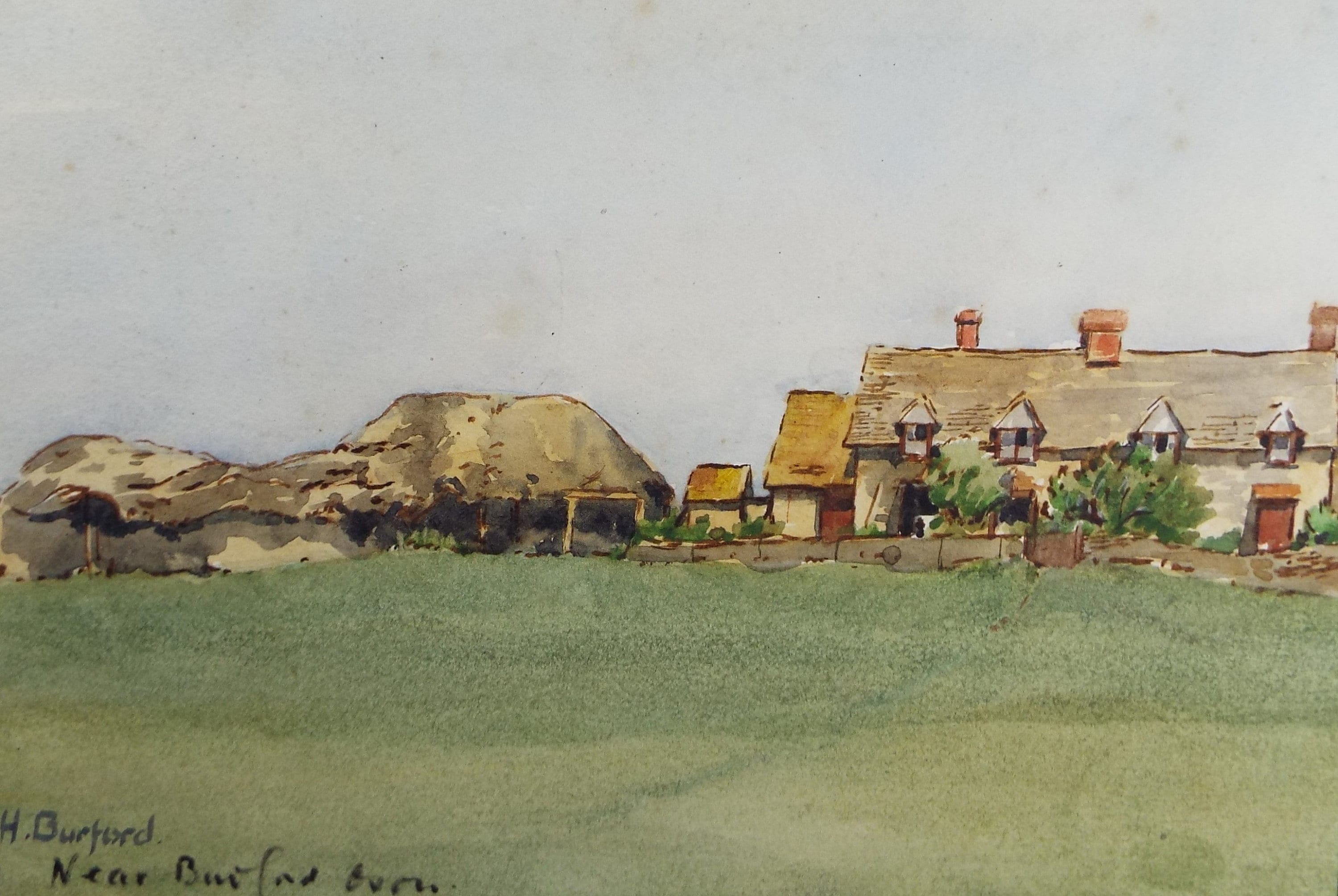 Original Watercolour on Paper, 'Near Burford', circa 1930's, Hilda Burford (1887-1957)