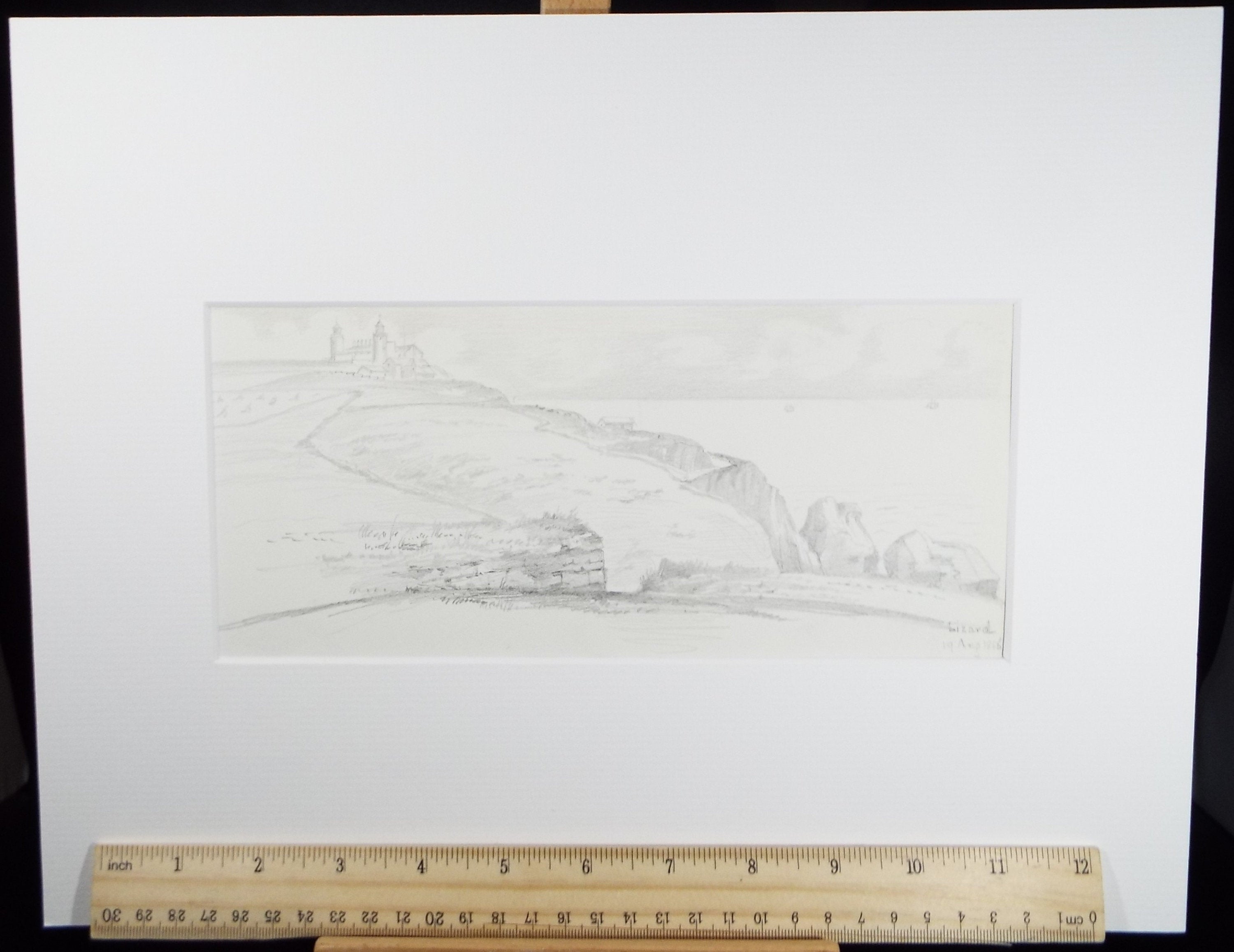 Original Pencil Drawing, 'The Lizard' dated 1886, Artist unknown