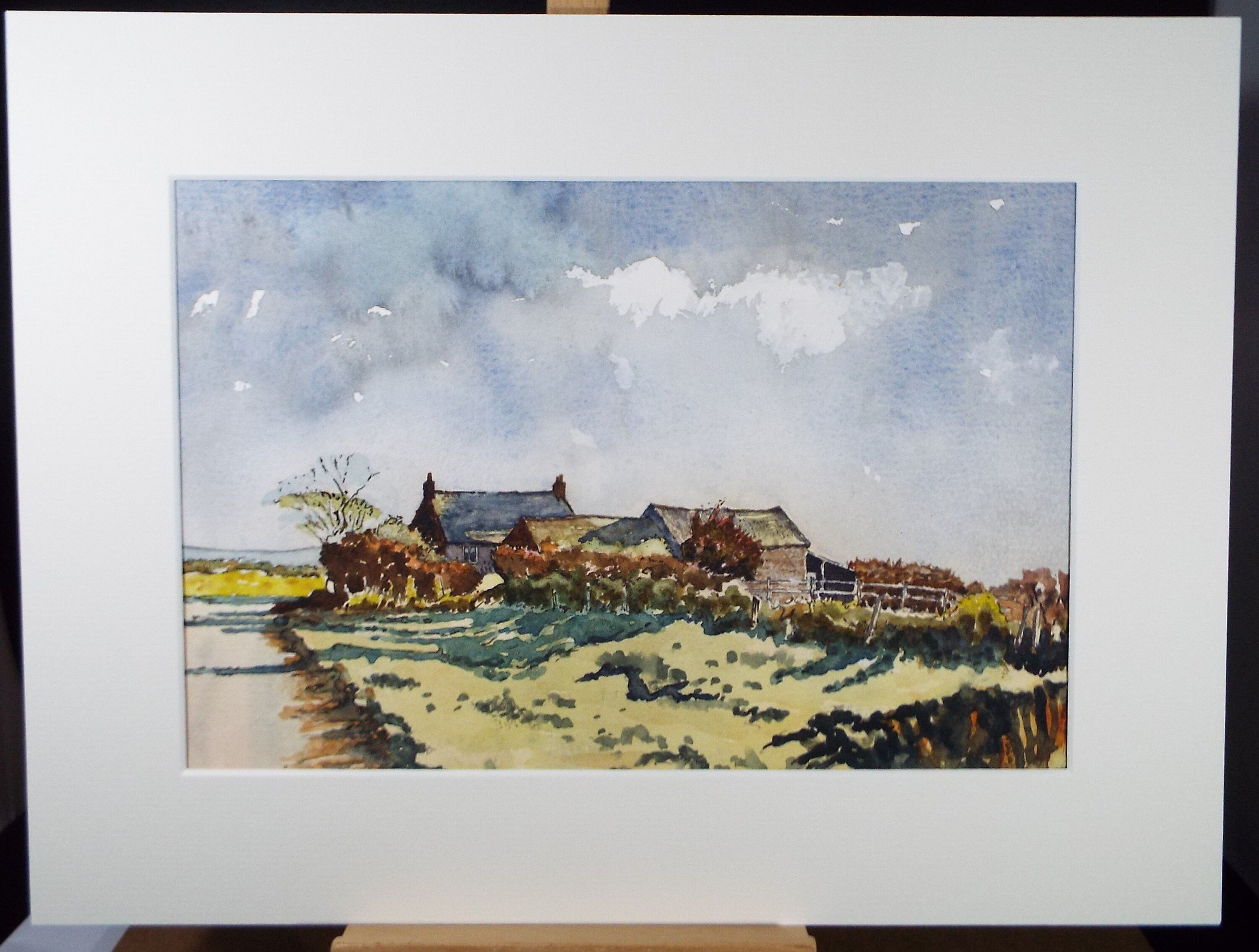 Original Watercolour, 'Cumberland Farmstead', Dated 1987, Unknown Artist