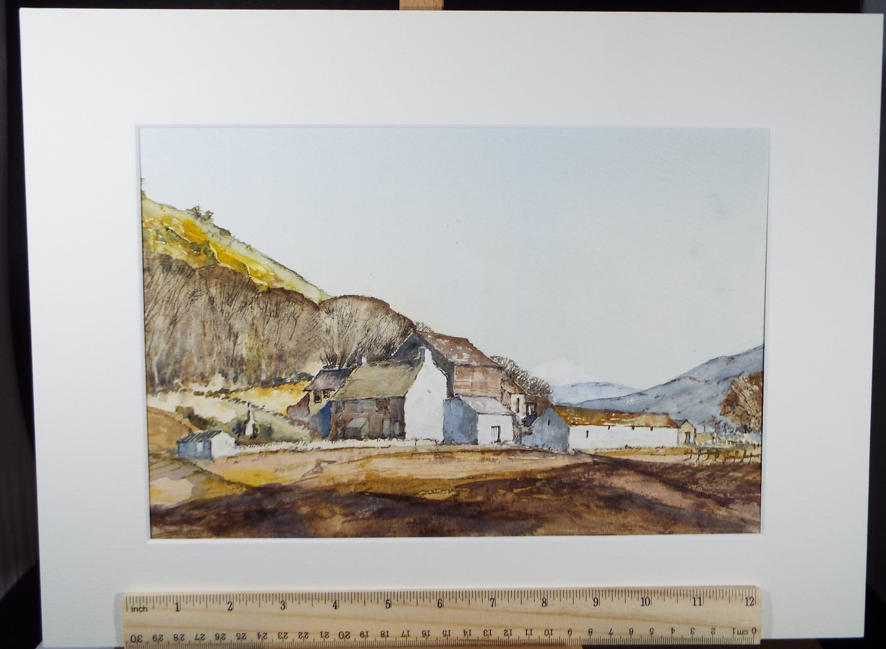 Original Watercolour, 'Cumberland Farmstead', circa 1980's, Unknown Artist